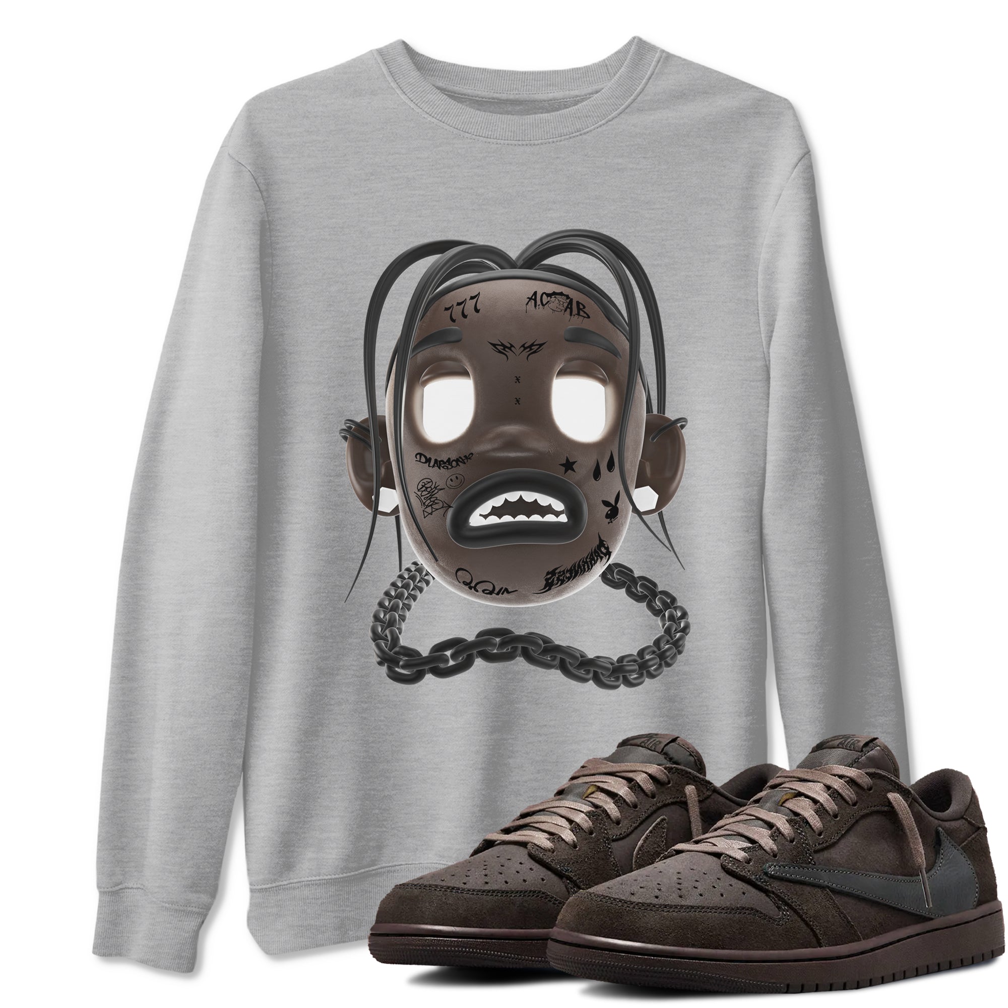 Goosebumps Boy snkmatch Tees - Air Jordan 1 Travis Scott Velvet Brown
