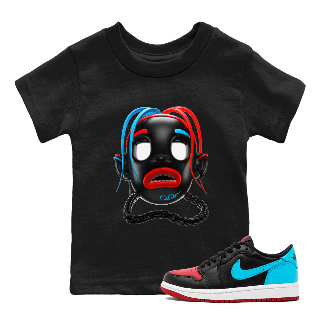 Goosebumps Boy Kids Tops - Air Jordan 1 UNC to Chicago
