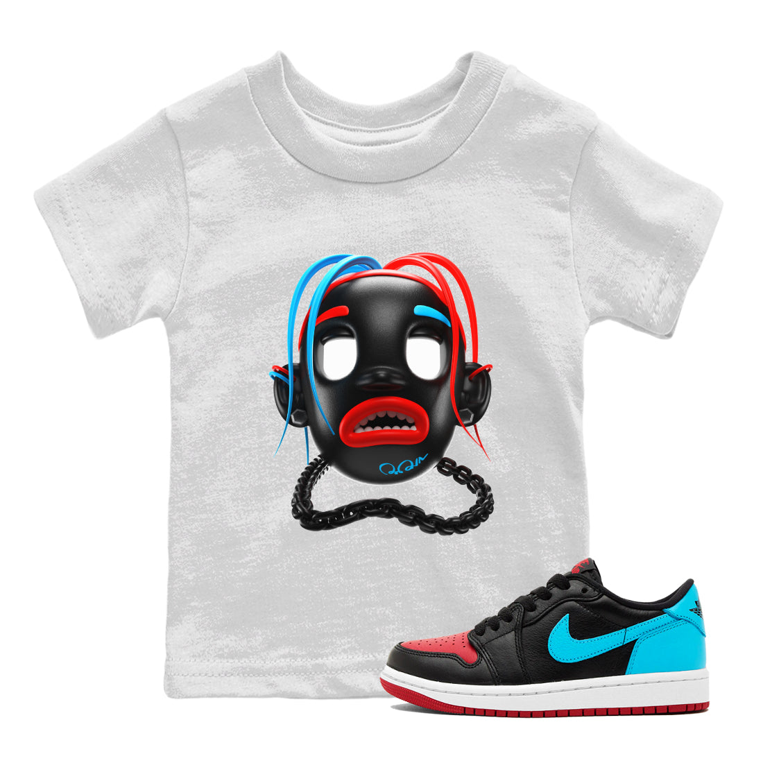 Goosebumps Boy Kids Tops - Air Jordan 1 UNC to Chicago
