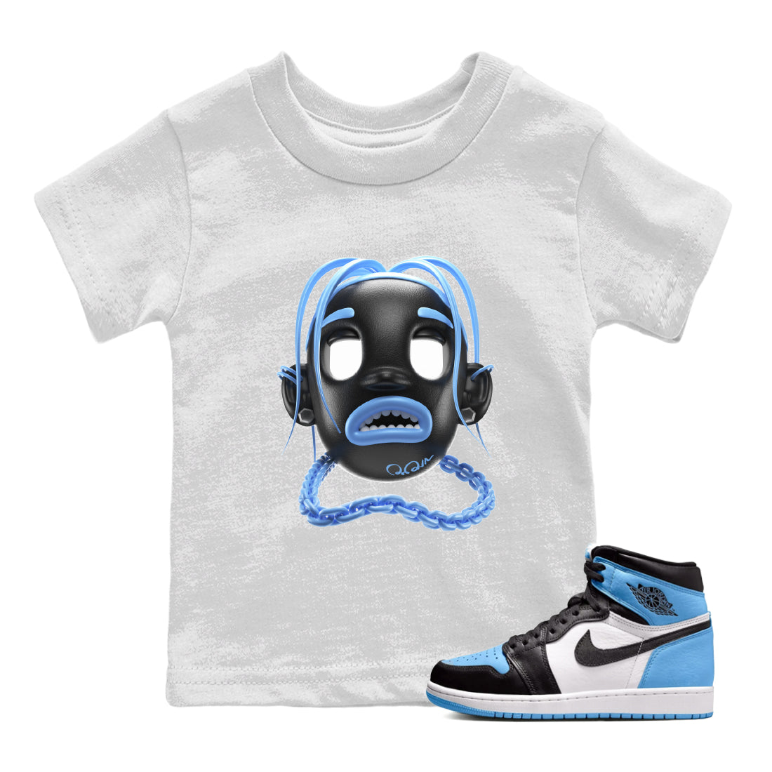 Goosebumps Boy Kids Tops - Air Jordan 1 UNC Toe