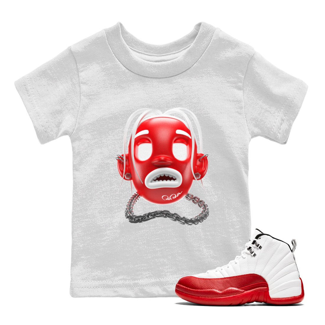 Goosebumps Boy Kids Tops - Air Jordan 12 Cherry