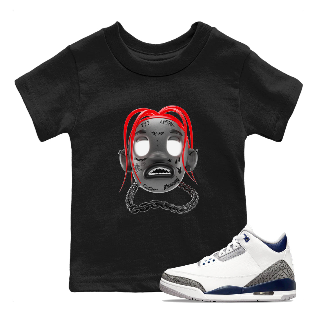 Goosebumps Boy snkmatch Tees Kids - Air Jordan 4 Bred Reimagined