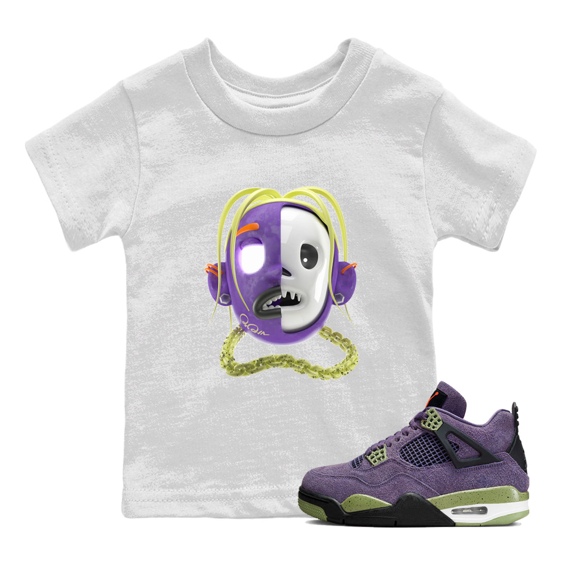 Goosebumps Boy snkmatch Tee Kids - Air Jordan 4 Canyon Purple
