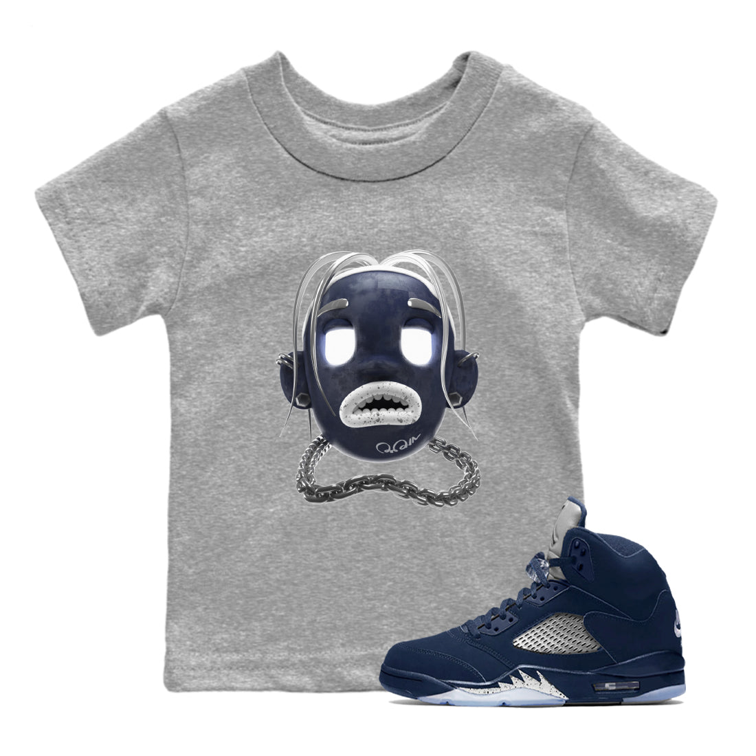Goosebumps Boy Kids Tops - Air Jordan 5 Georgetown