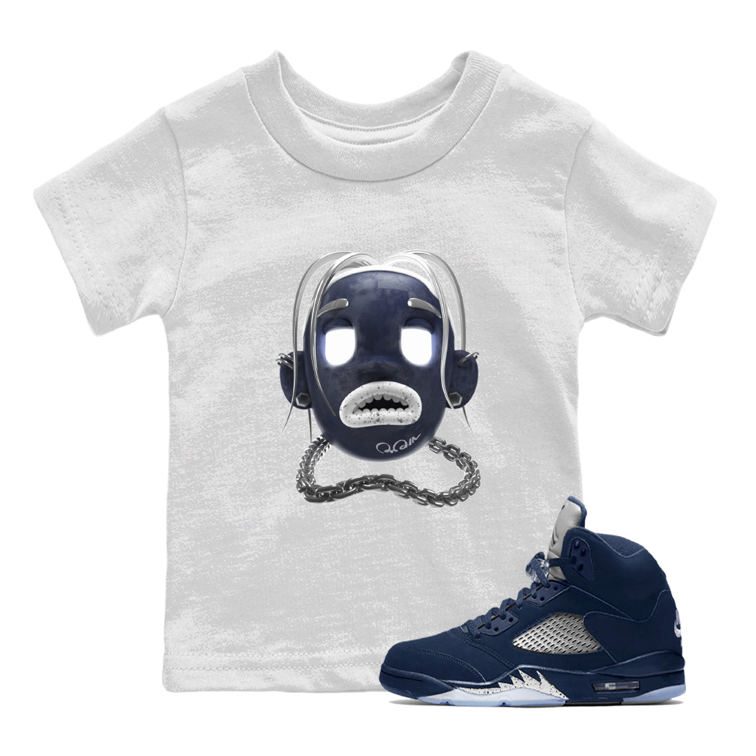 Goosebumps Boy Kids Tops - Air Jordan 5 Georgetown
