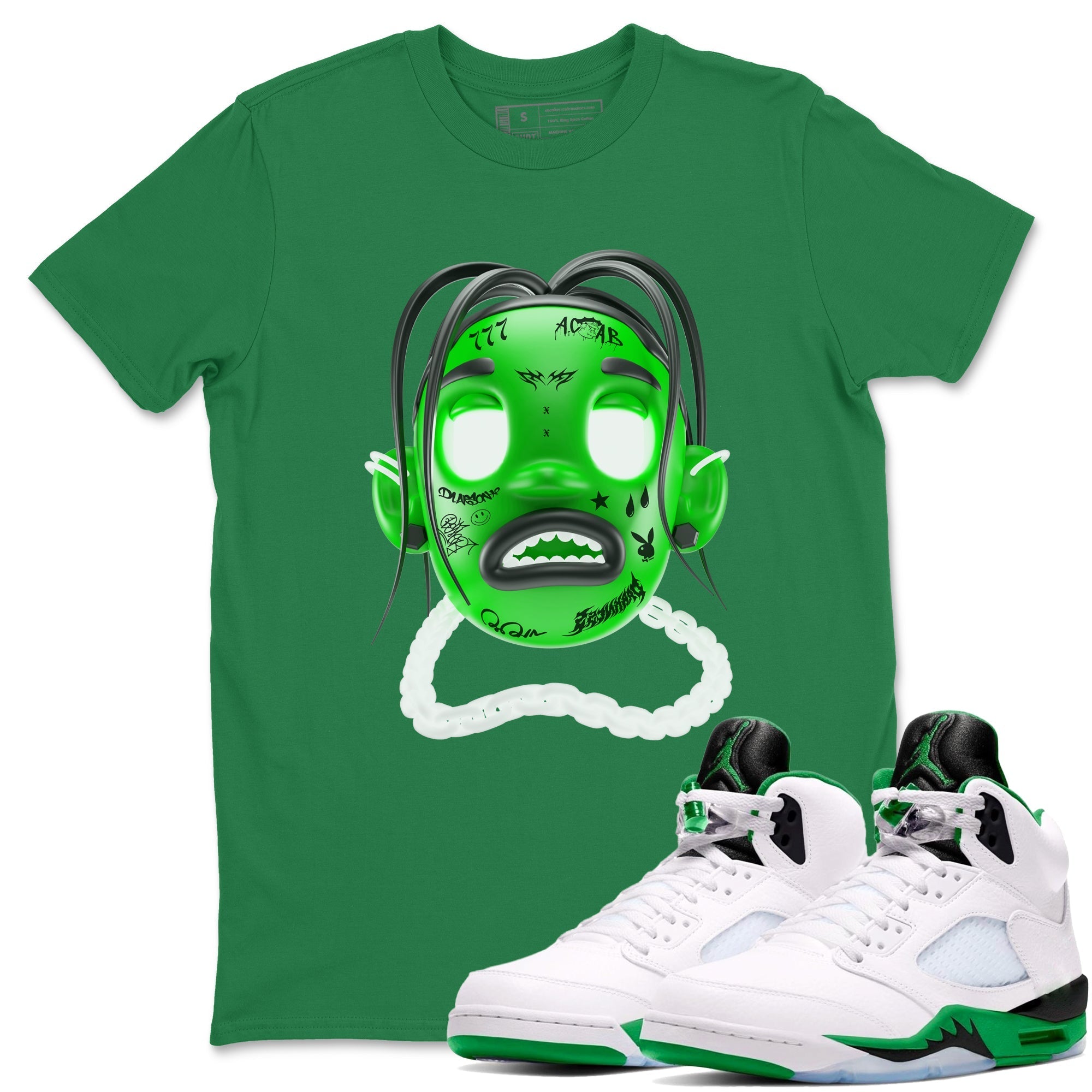 Goosebumps Boy snkmatch Tees - Air Jordan 5 Lucky Green