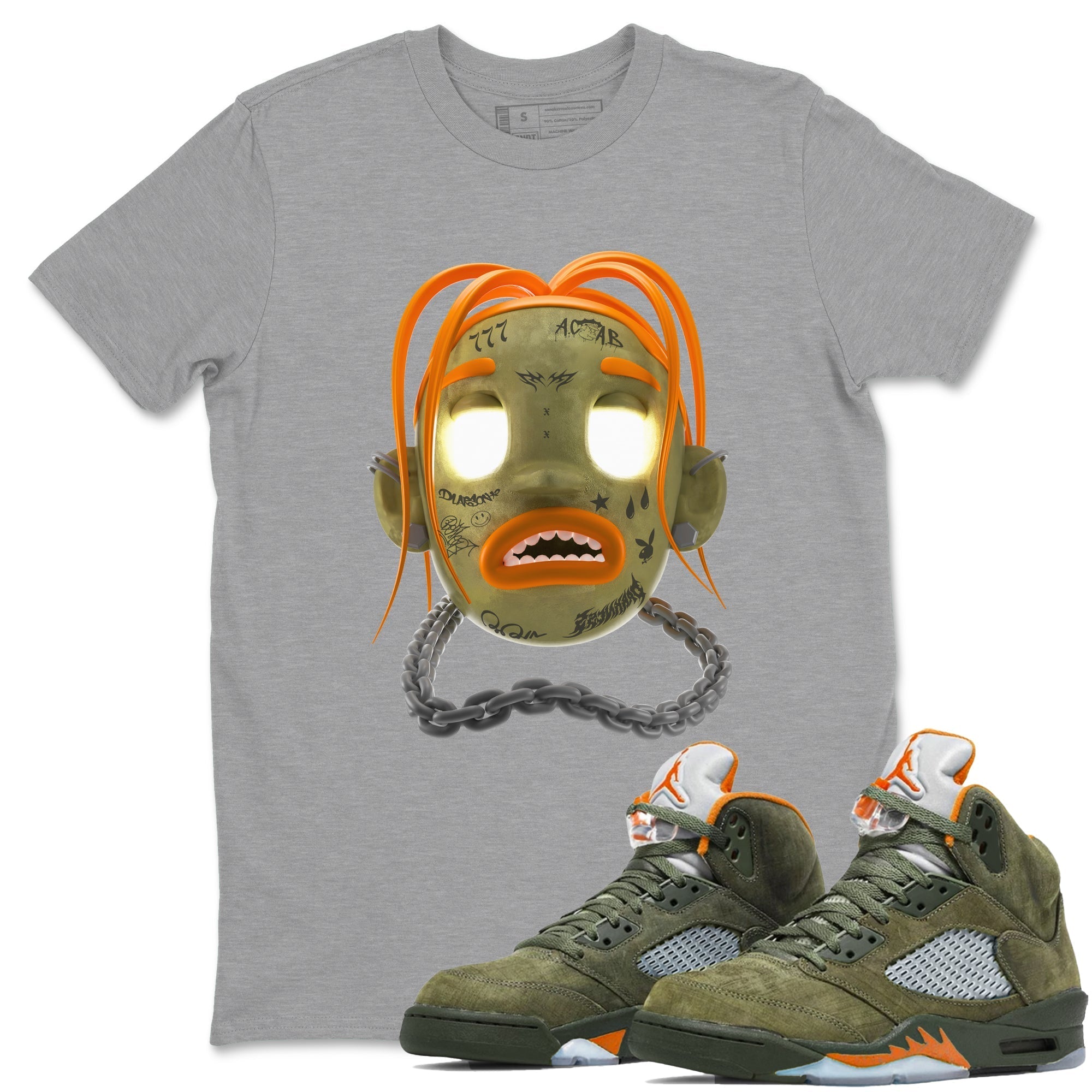 Goosebumps Boy snkmatch Tees - Air Jordan 5 Olive