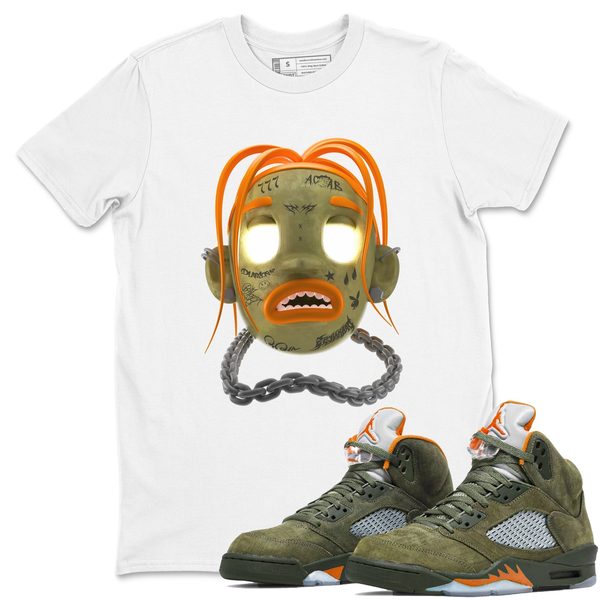 Goosebumps Boy snkmatch Tees - Air Jordan 5 Olive