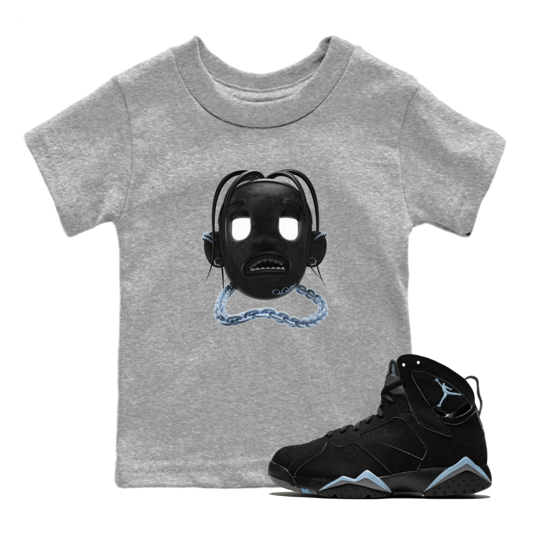 Goosebumps Boy Kids Tops - Air Jordan 7 Chambray