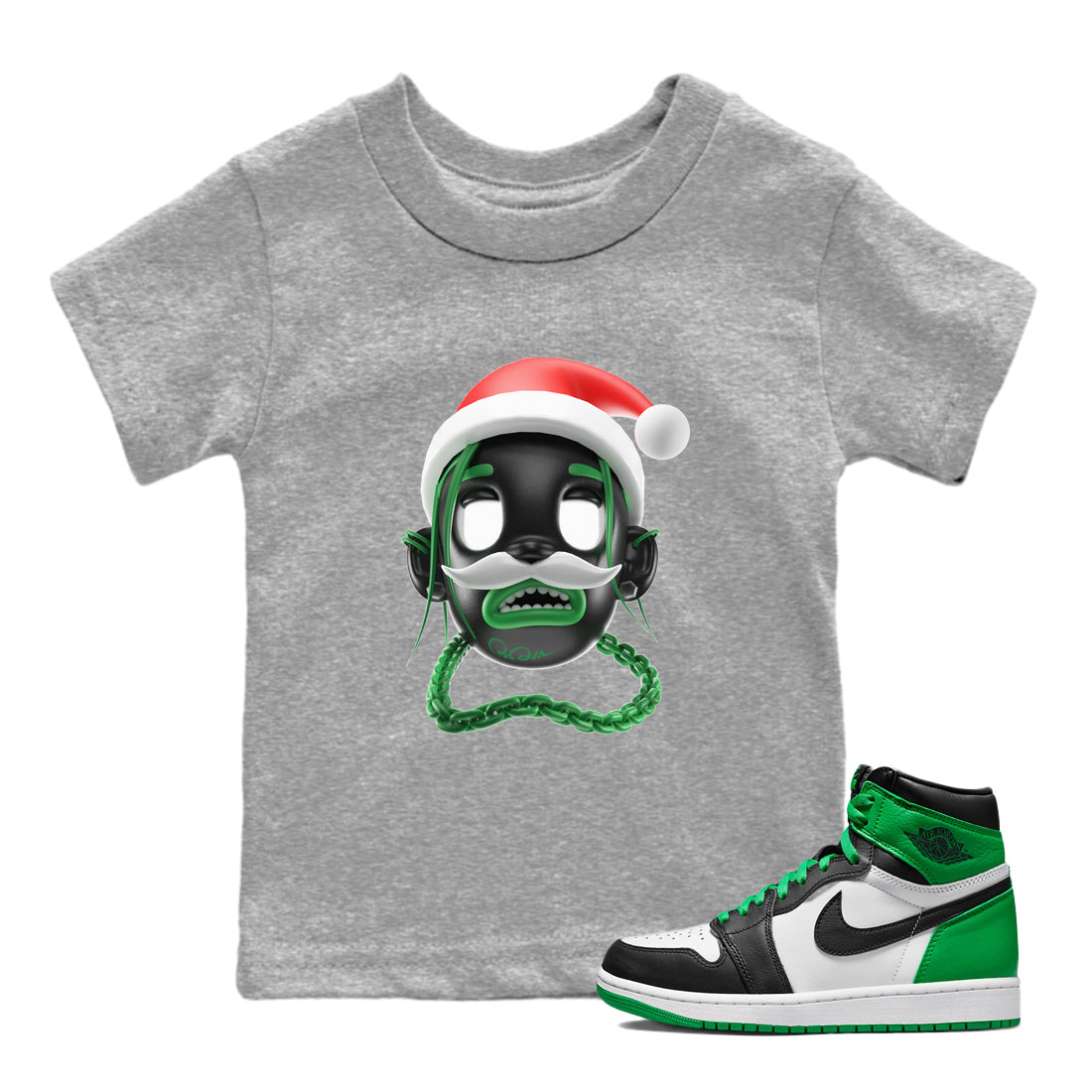 Goosebumps Boy Christmas Edition snkmatch Tee Kids - Air Jordan 1 Celtics