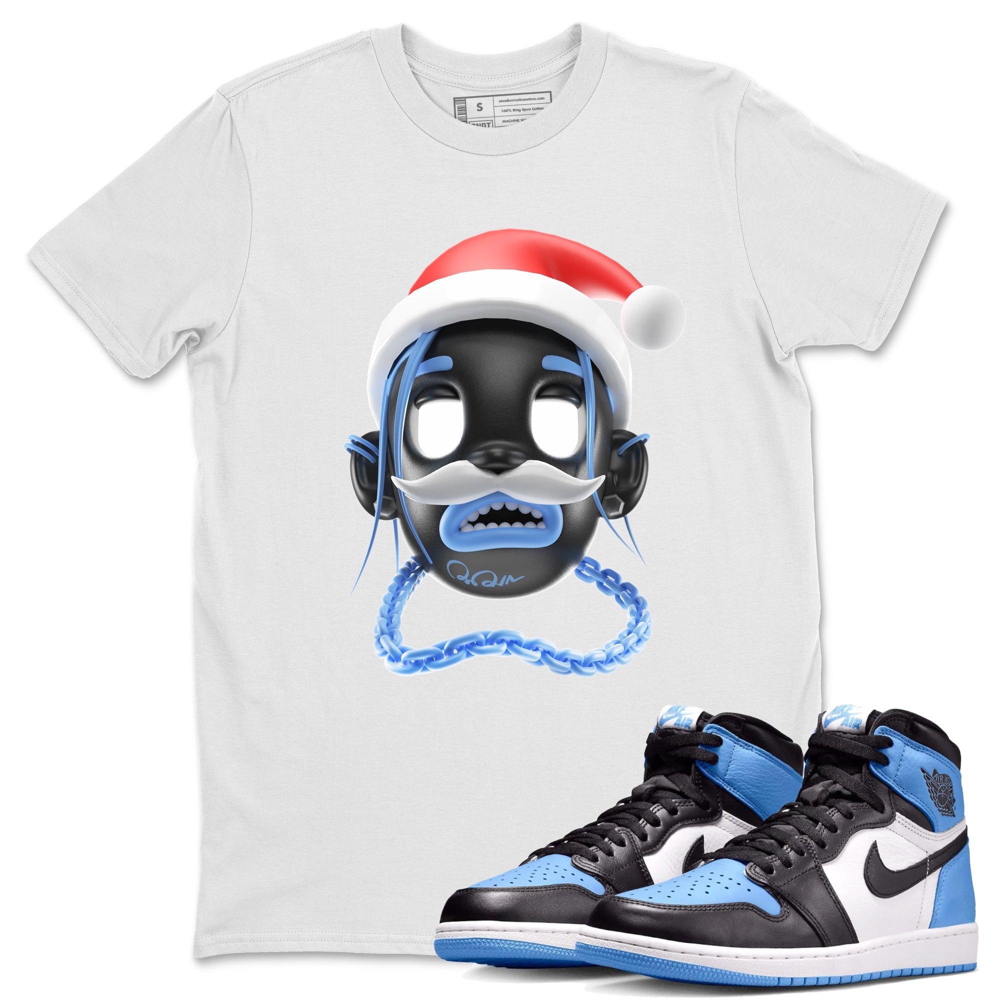Goosebumps Boy Christmas Edition snkmatch Tee - Air Jordan 1 UNC Toe
