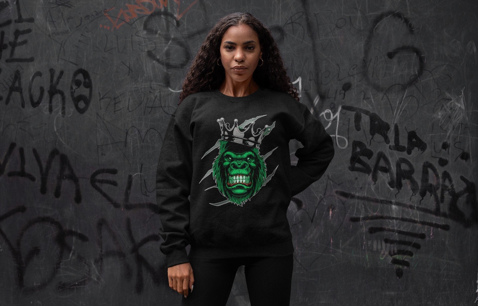 Gorilla Unisex Tops - Air Jordan 3 Pine Green