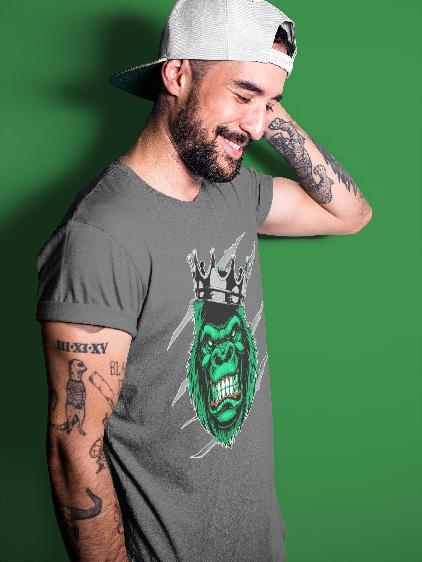 Gorilla Unisex Tops - Air Jordan 3 Pine Green