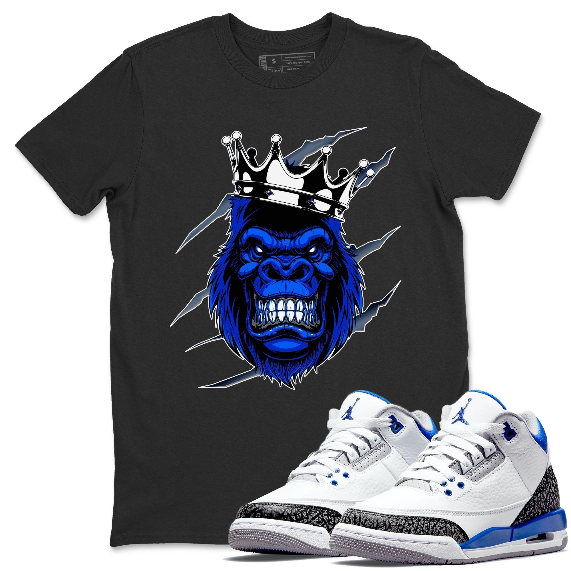 Gorilla Unisex Tops - Air Jordan 3 Racer Blue