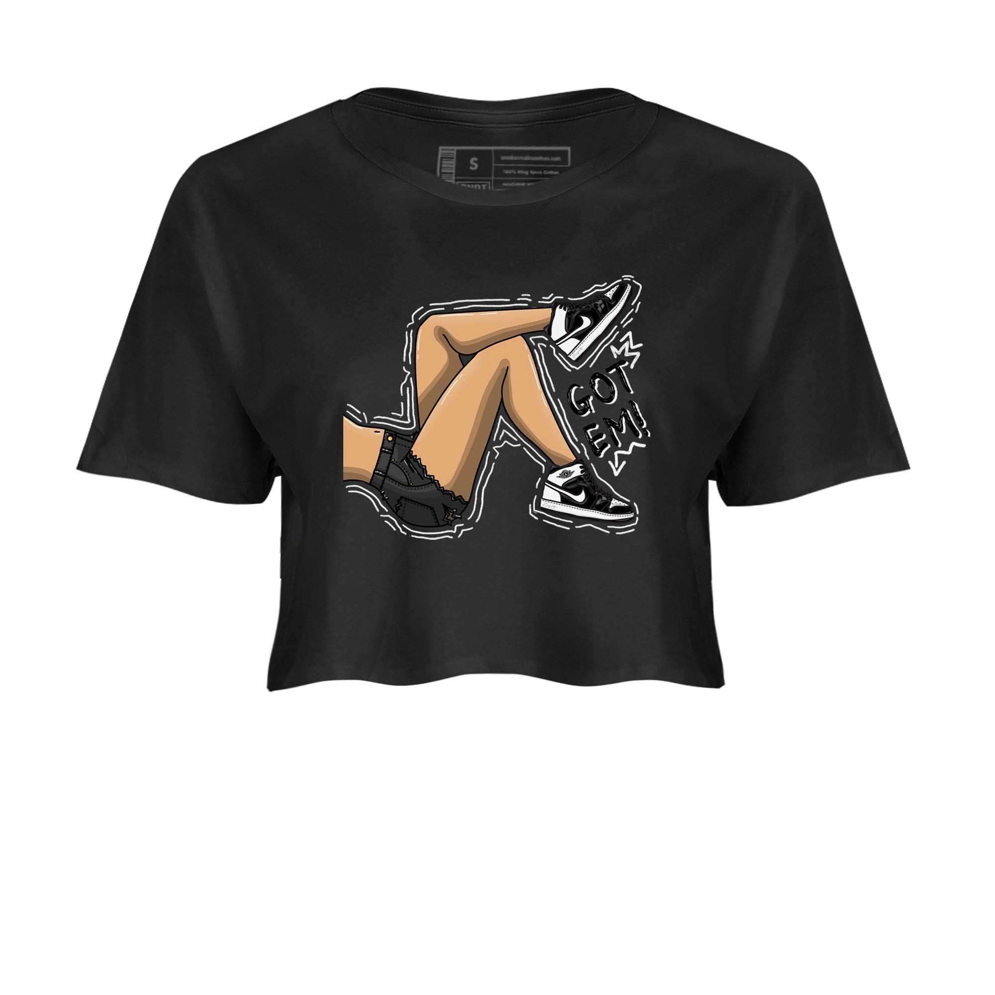 Got Em Legs snkmatch Women's Top - Air Jordan 1 Black White