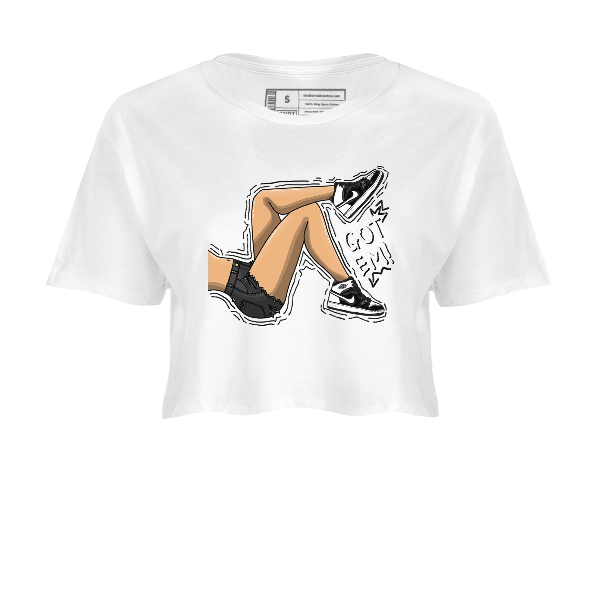 Got Em Legs snkmatch Women's Top - Air Jordan 1 Black White