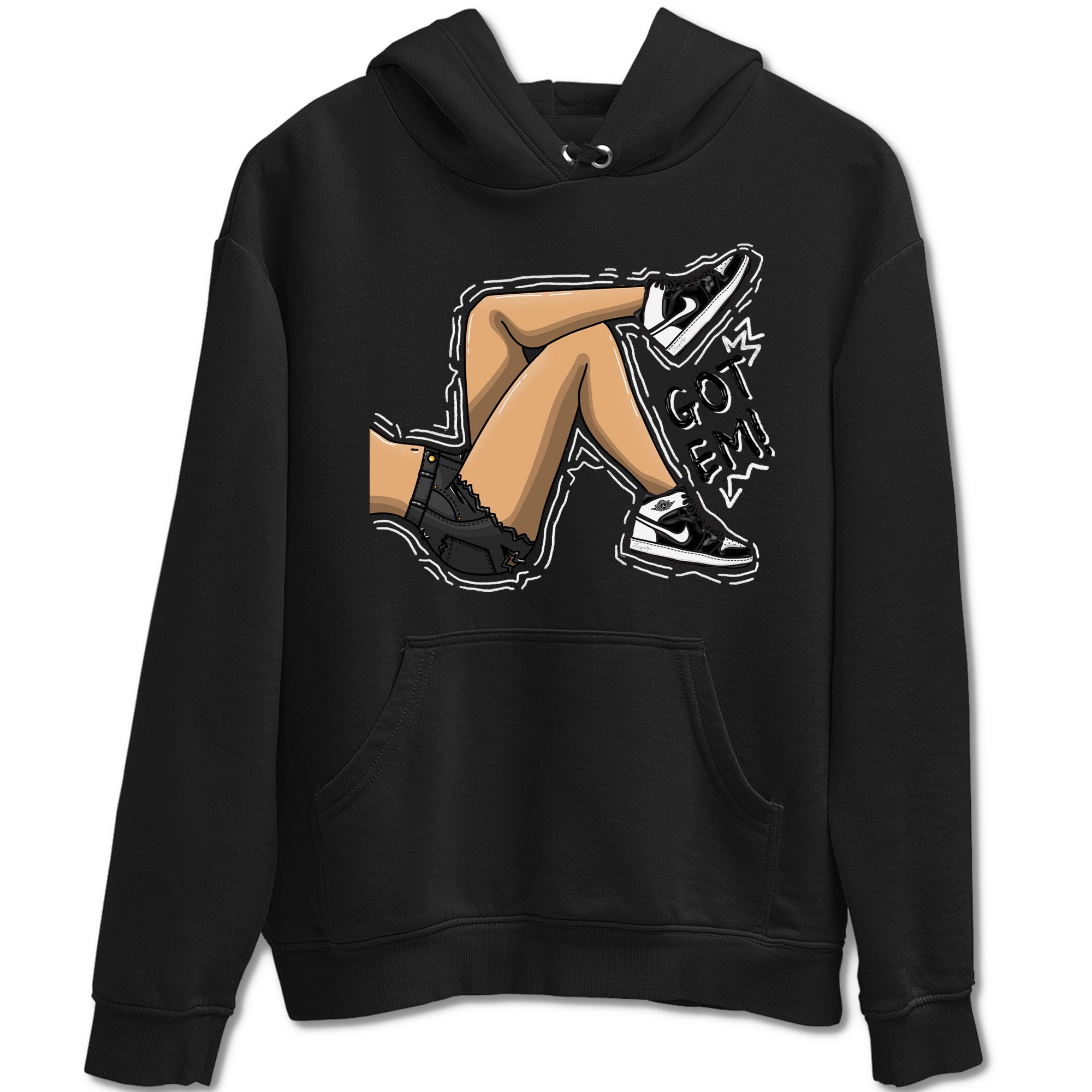 Got Em Legs snkmatch Tees - Air Jordan 1 Black White