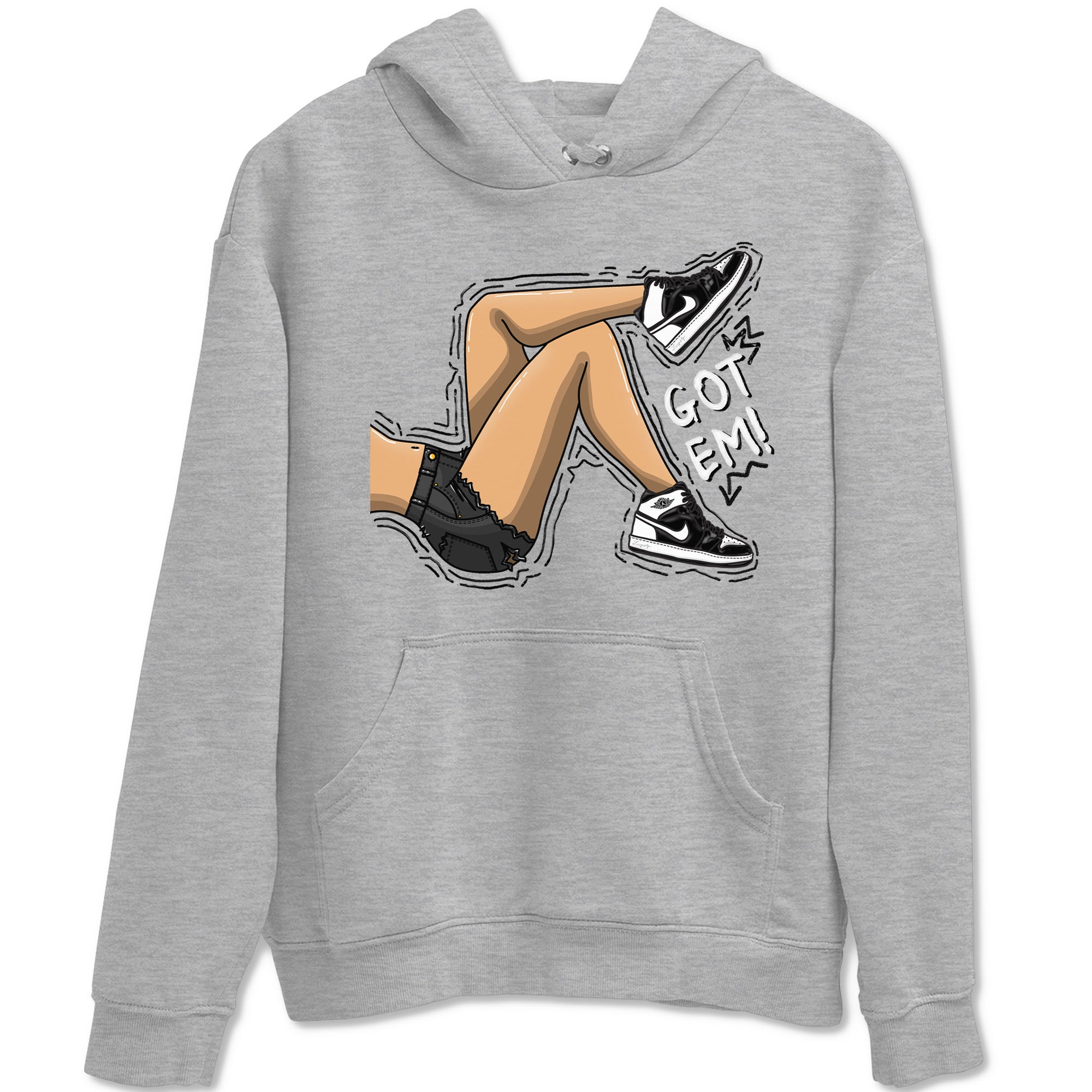 Got Em Legs snkmatch Tees - Air Jordan 1 Black White