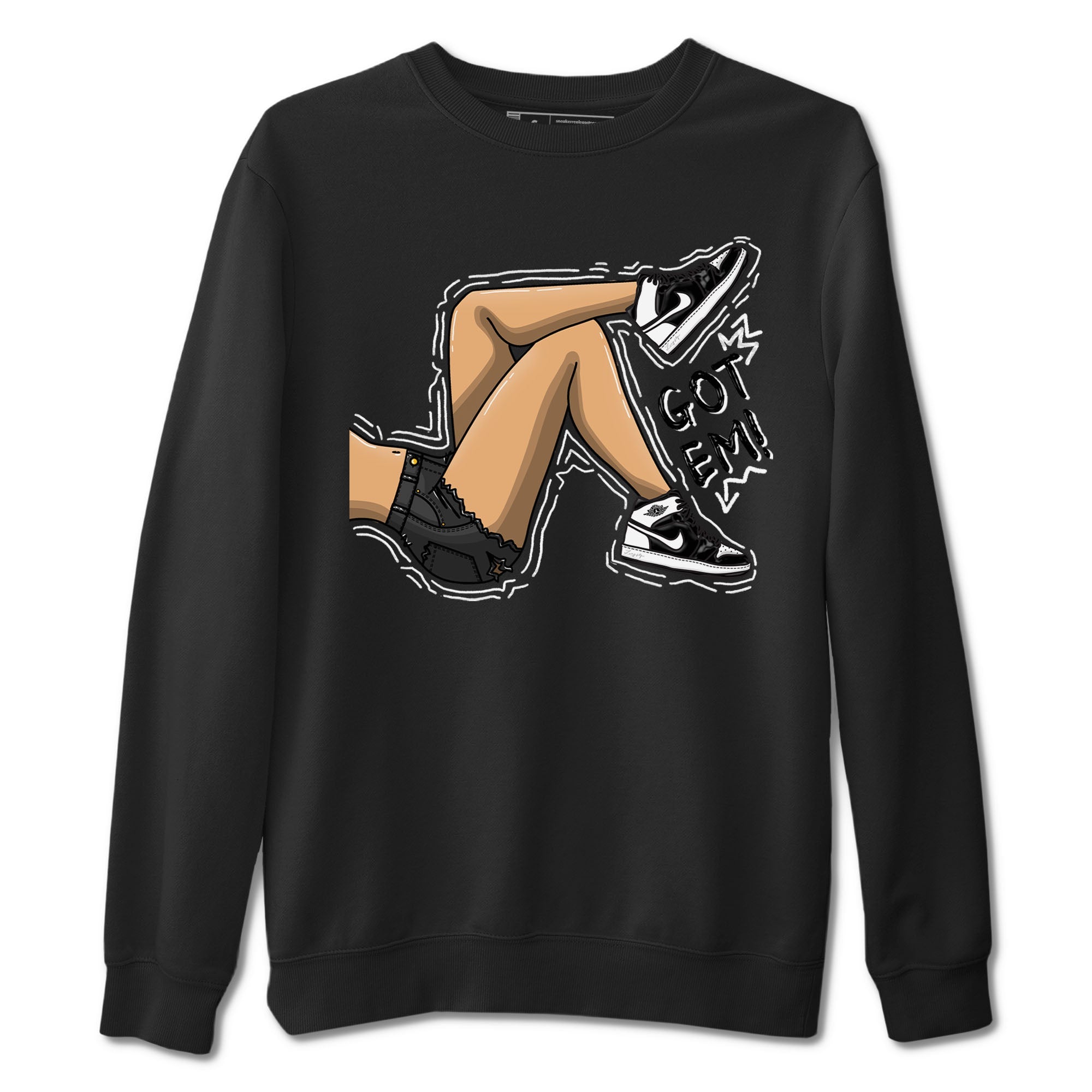 Got Em Legs snkmatch Tees - Air Jordan 1 Black White