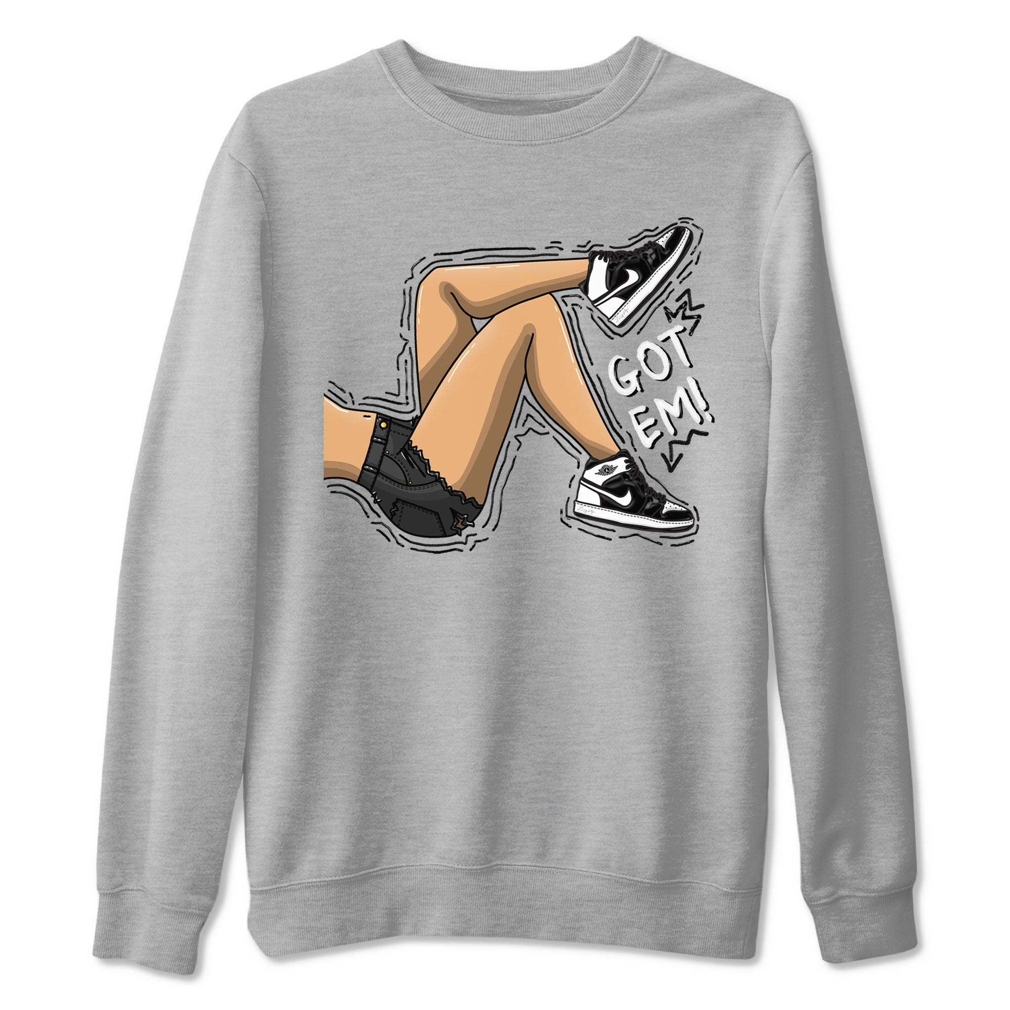 Got Em Legs snkmatch Tees - Air Jordan 1 Black White