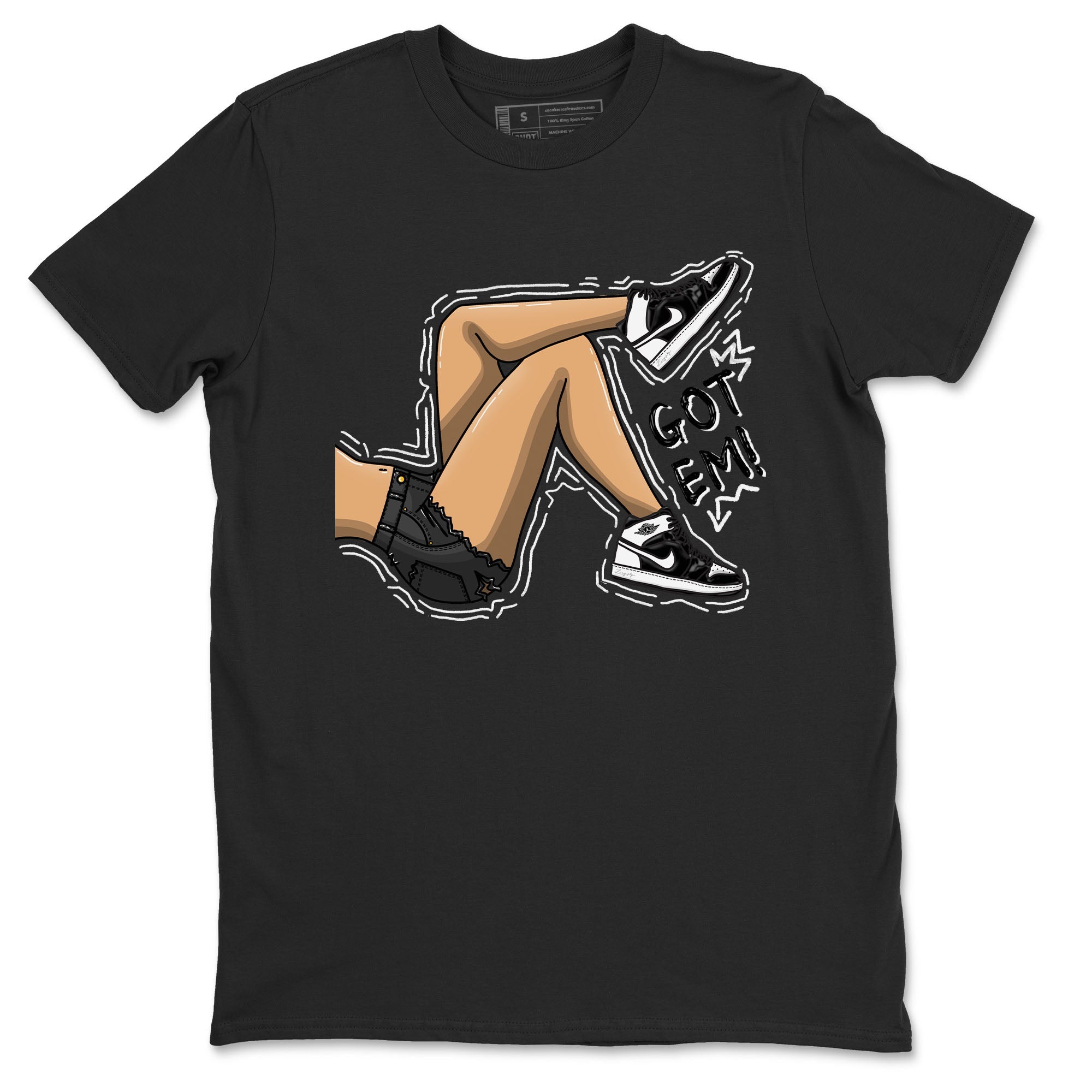 Got Em Legs snkmatch Tees - Air Jordan 1 Black White
