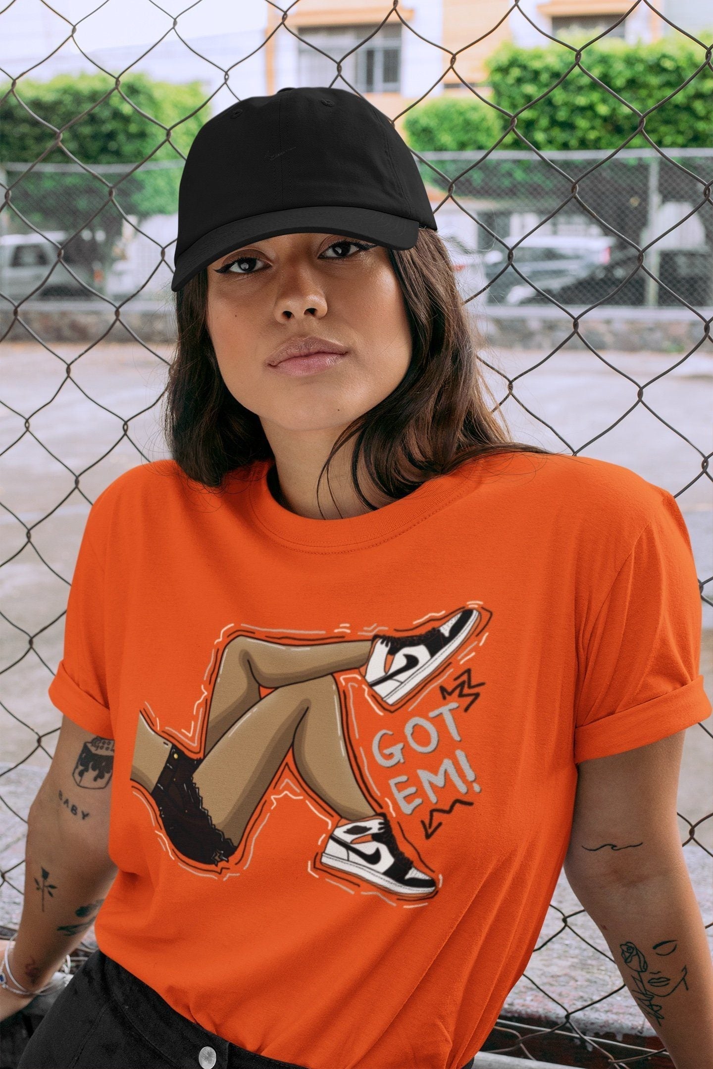 Got Em Legs Unisex Tops - Air Jordan 1 Electro Orange