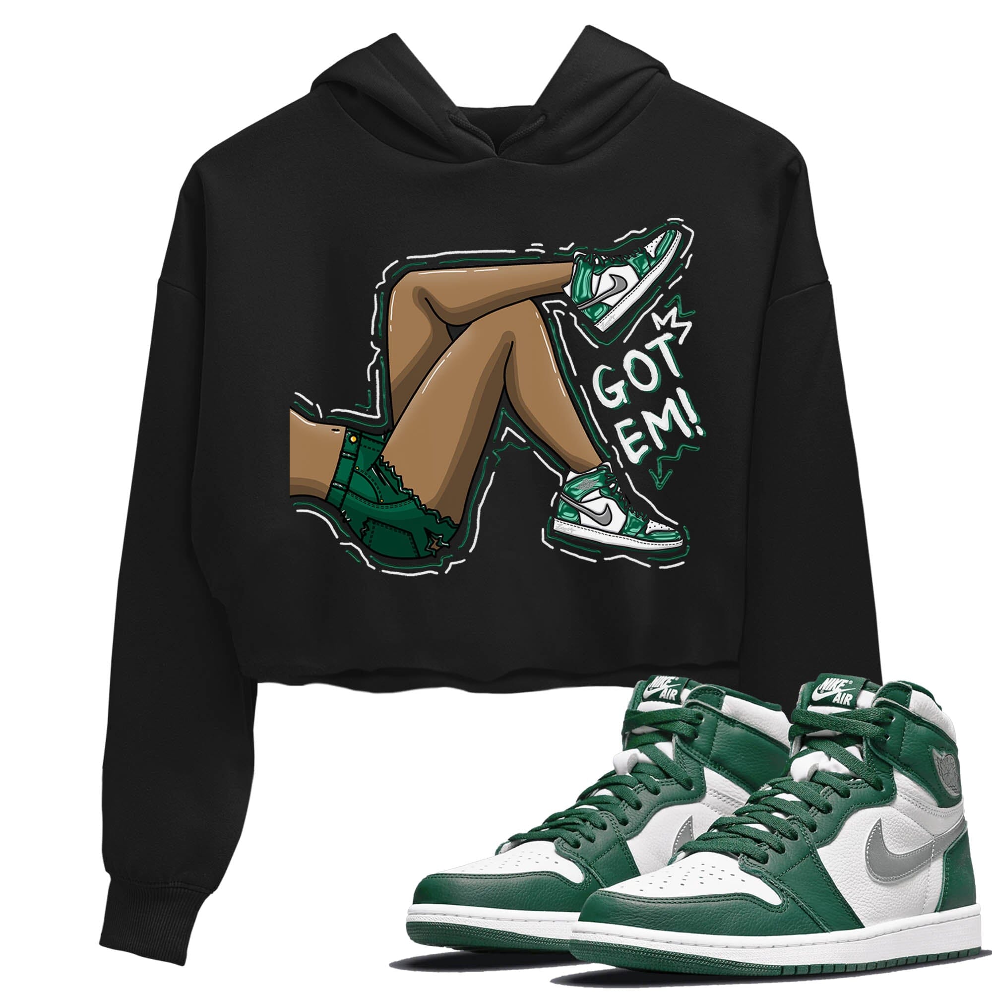 Got Em Legs Women's Tops - Air Jordan 1 Gorge Green
