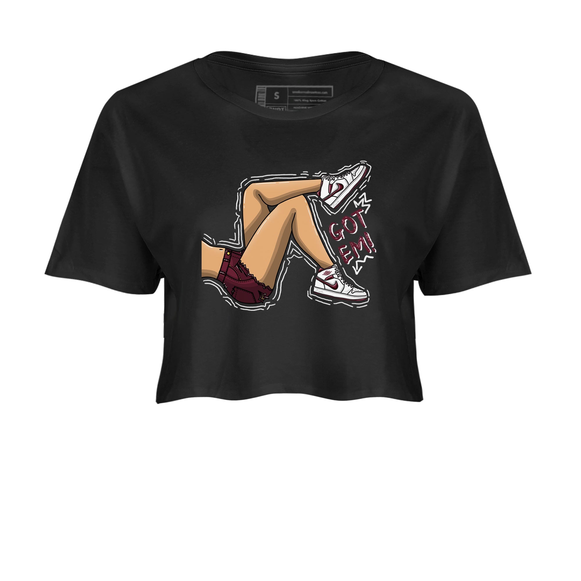 Got Em Legs snkmatch Women's Top - Air Jordan 1 Metallic Burgundy