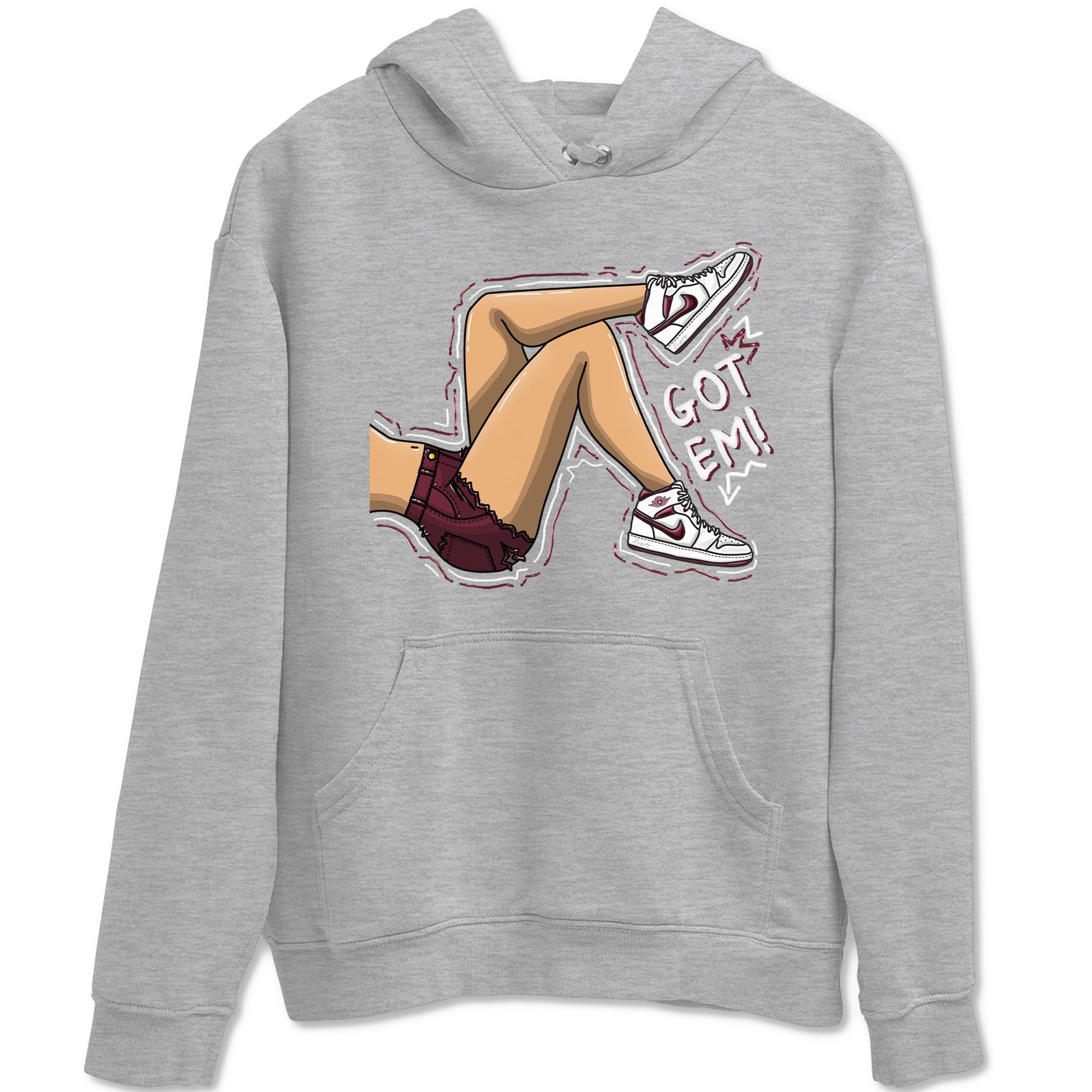 Got Em Legs snkmatch Tees - Air Jordan 1 Metallic Burgundy