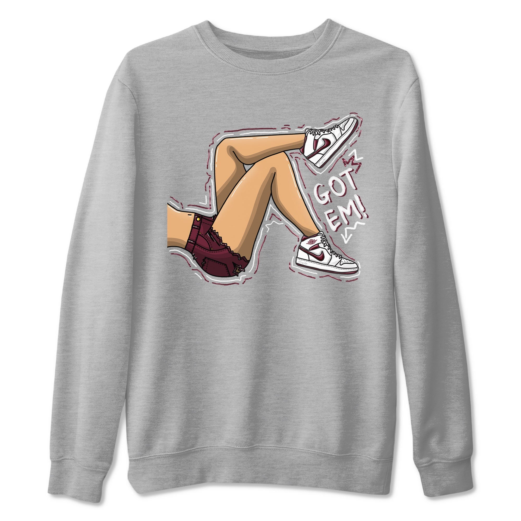 Got Em Legs snkmatch Tees - Air Jordan 1 Metallic Burgundy