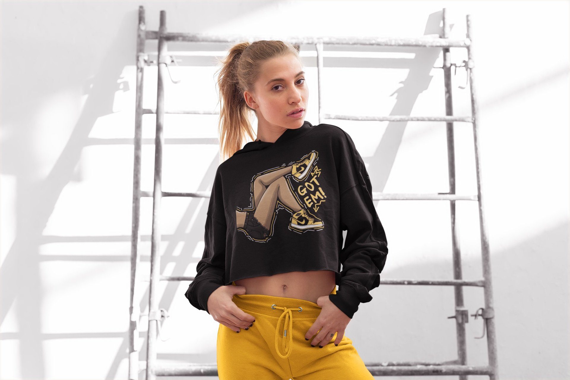 Got Em Legs Women's Tops - Air Jordan 1 Pollen