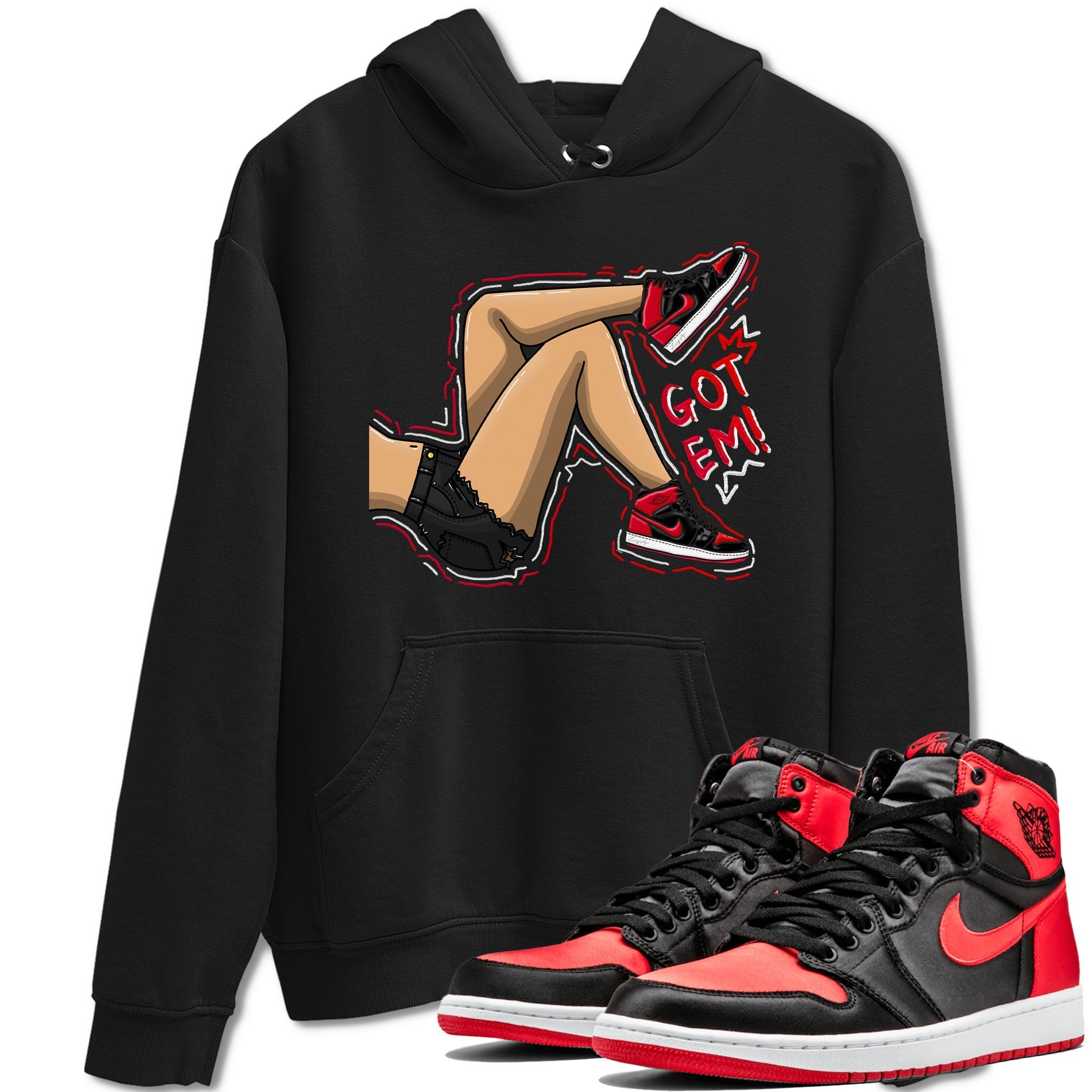 Got Em Legs snkmatch Tee - Air Jordan 1 Satin Bred