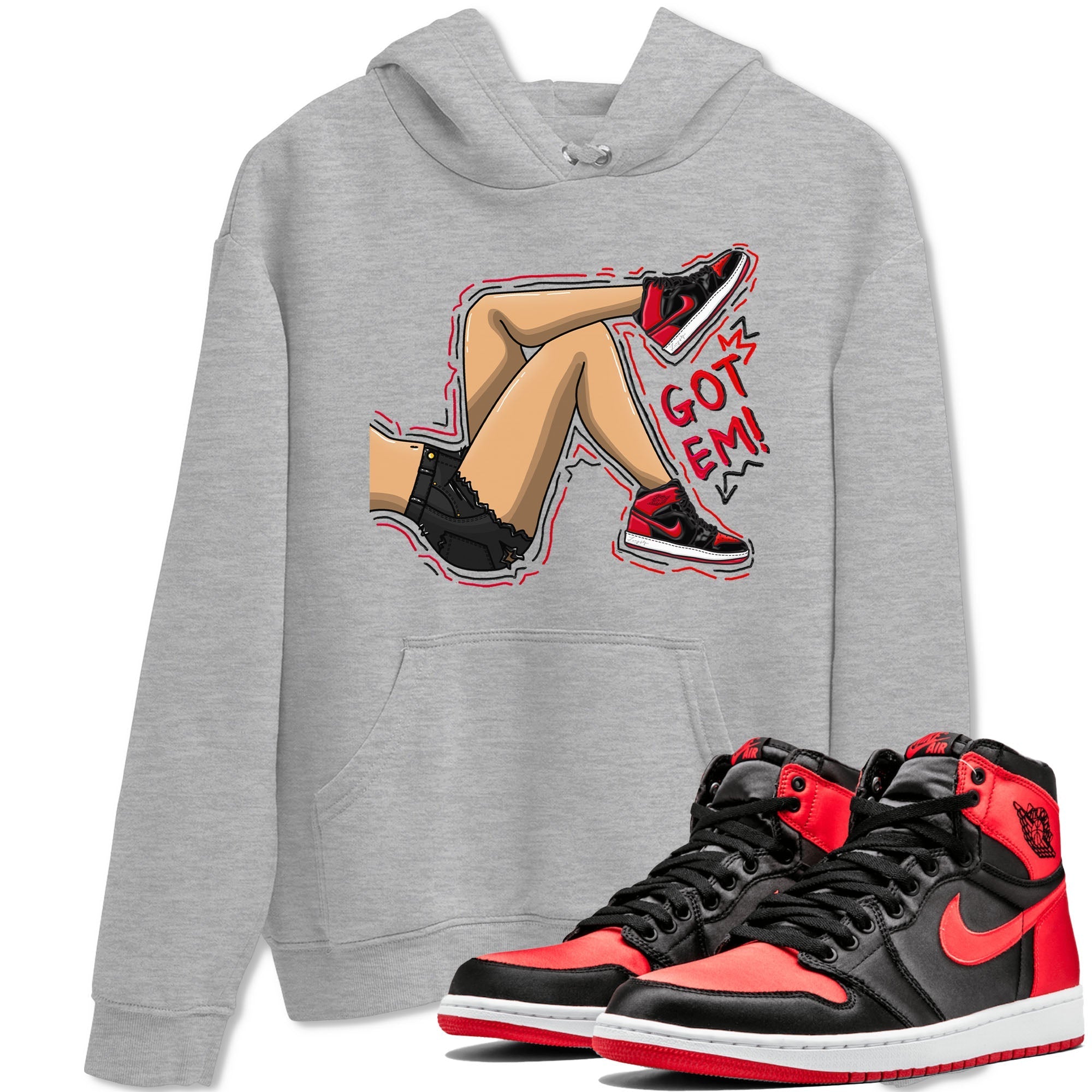 Got Em Legs snkmatch Tee - Air Jordan 1 Satin Bred