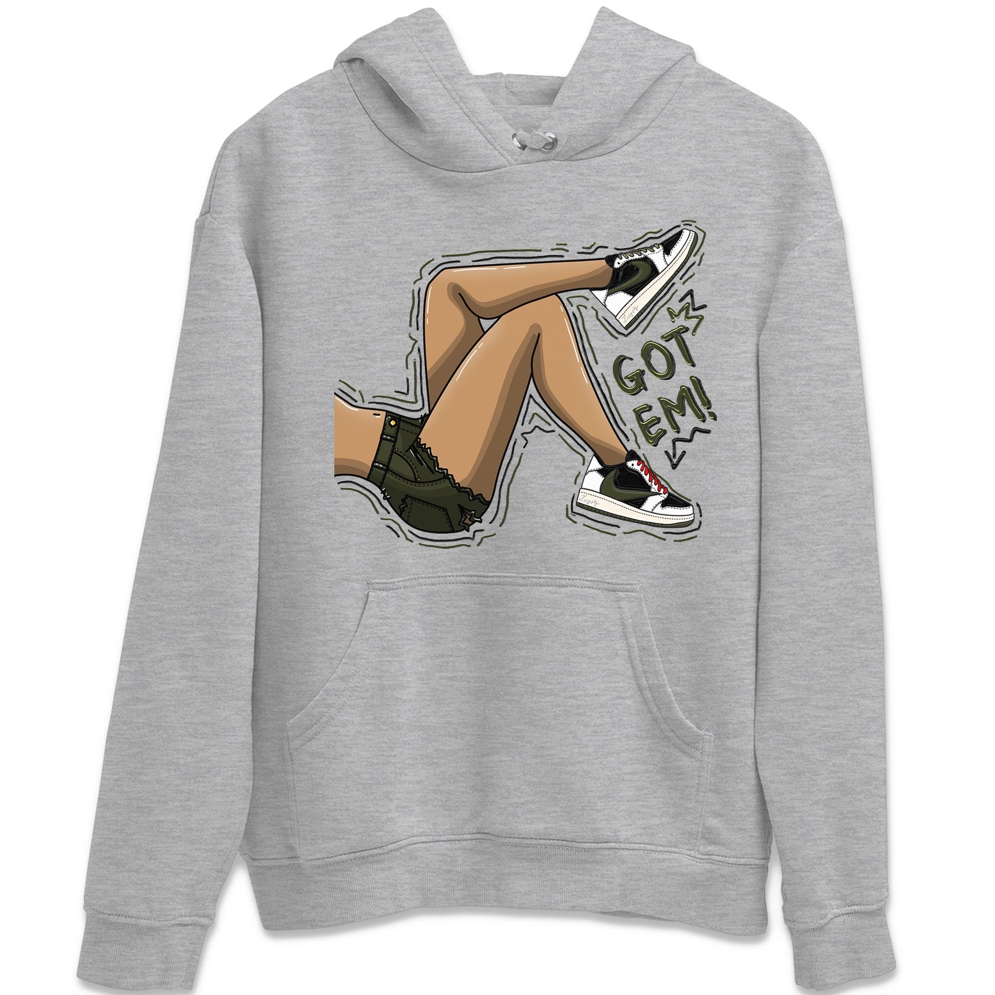 Got Em Legs Unisex Tops - Air Jordan 1 Travis Scott Olive
