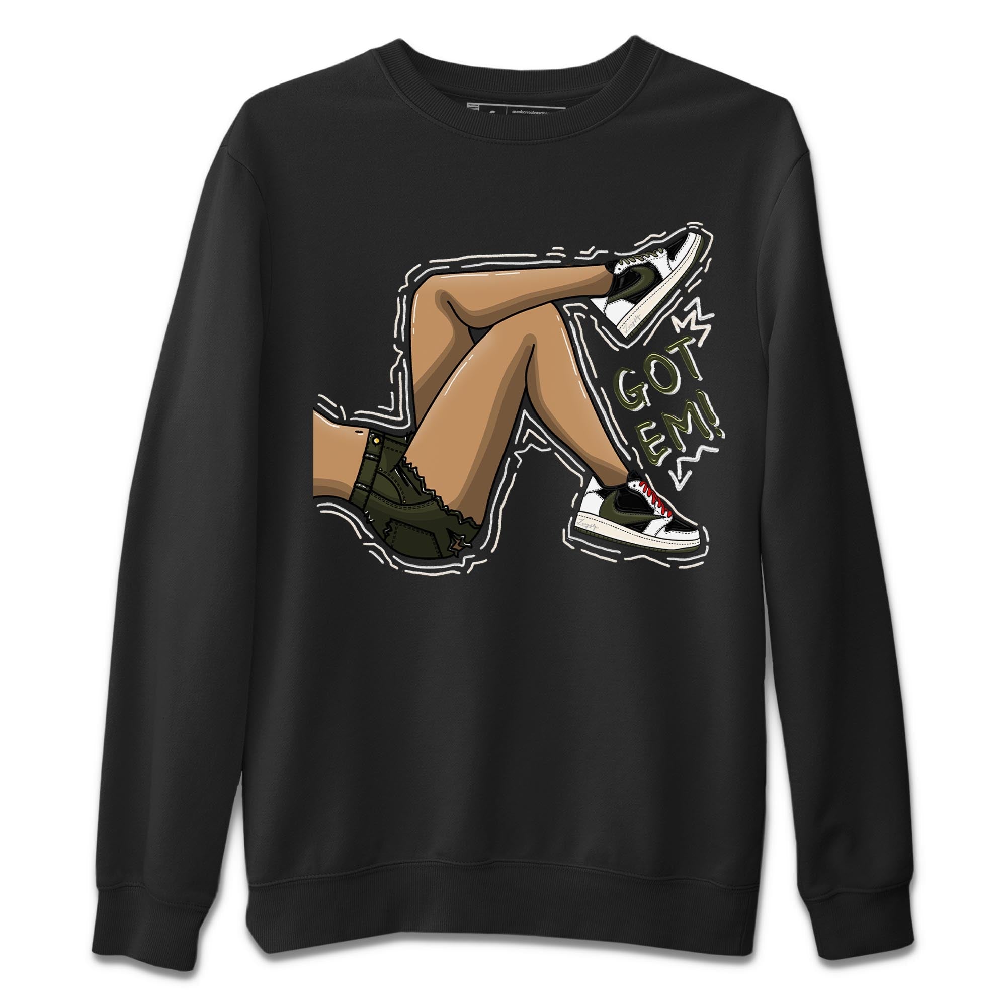 Got Em Legs Unisex Tops - Air Jordan 1 Travis Scott Olive
