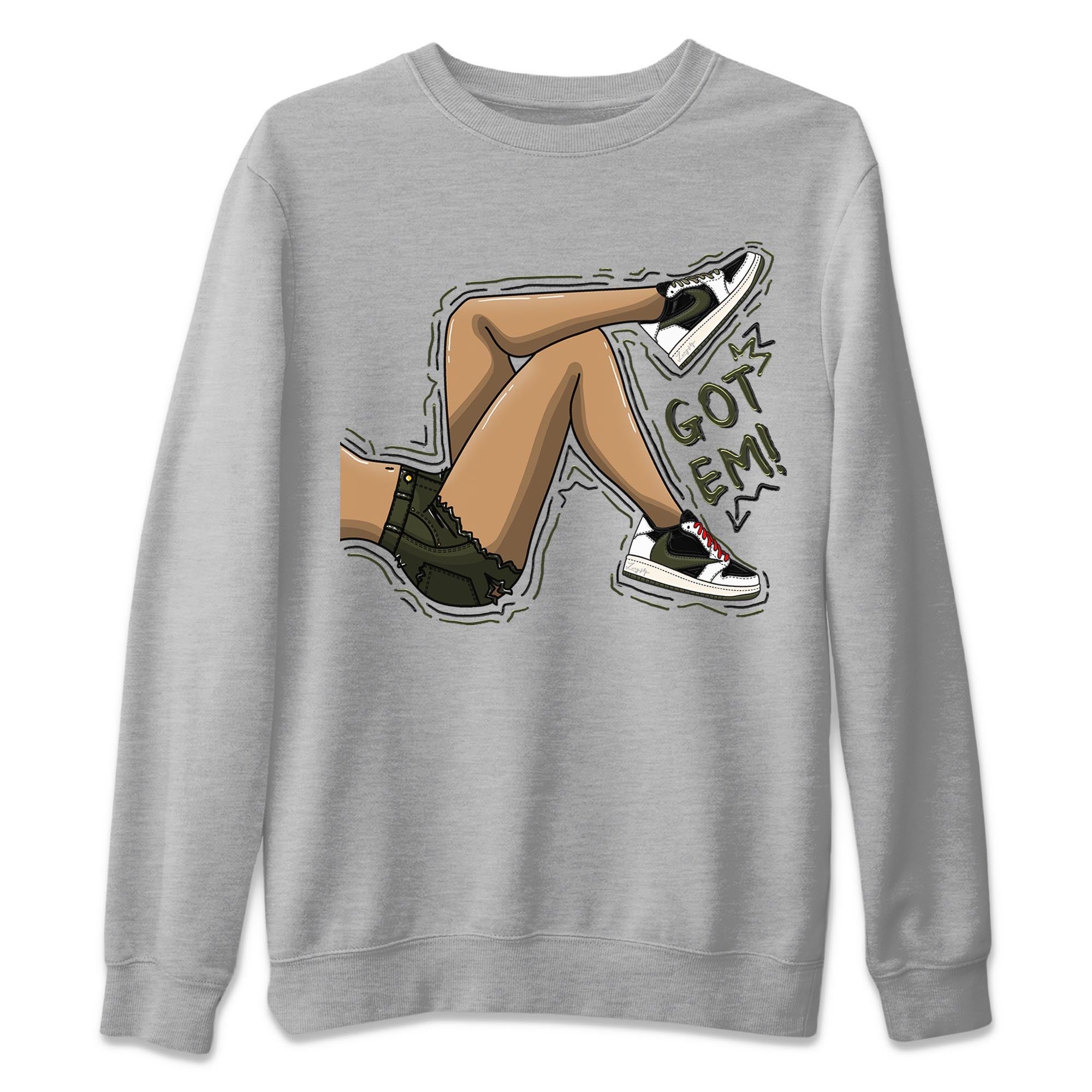 Got Em Legs Unisex Tops - Air Jordan 1 Travis Scott Olive