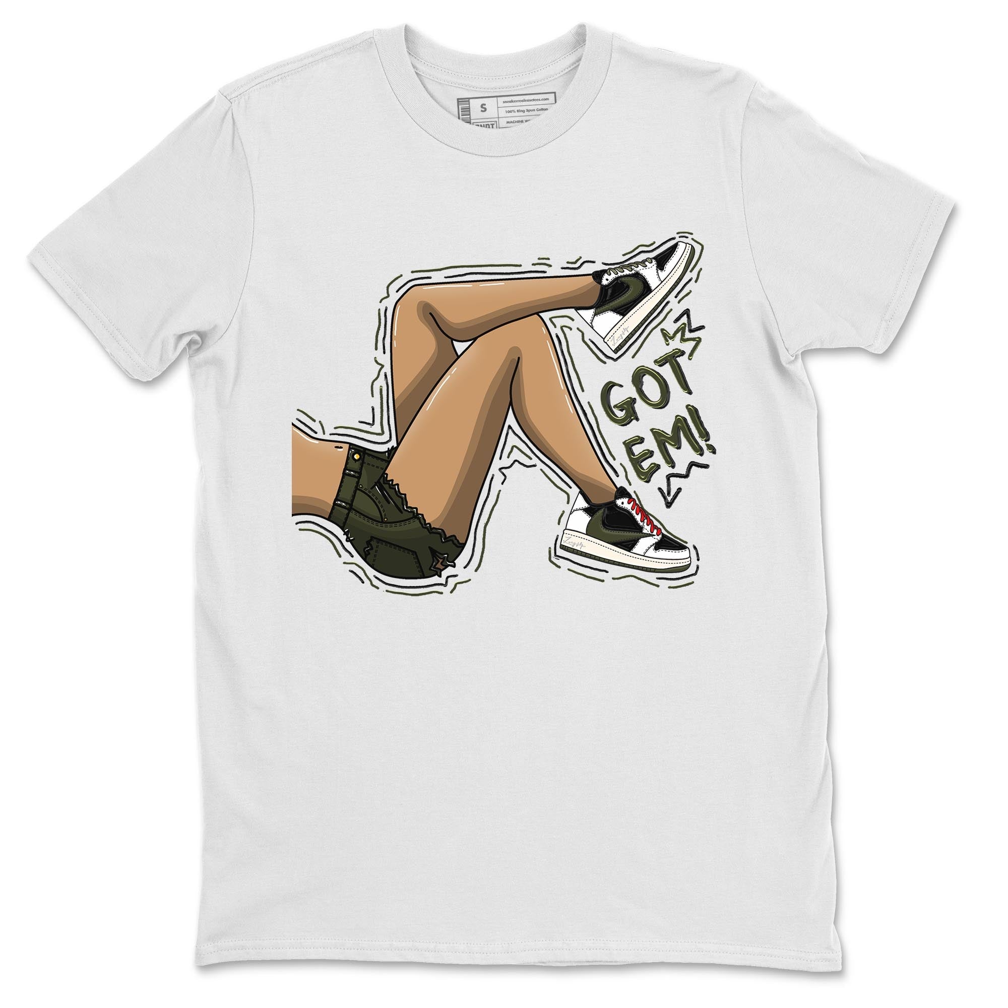 Got Em Legs Unisex Tops - Air Jordan 1 Travis Scott Olive