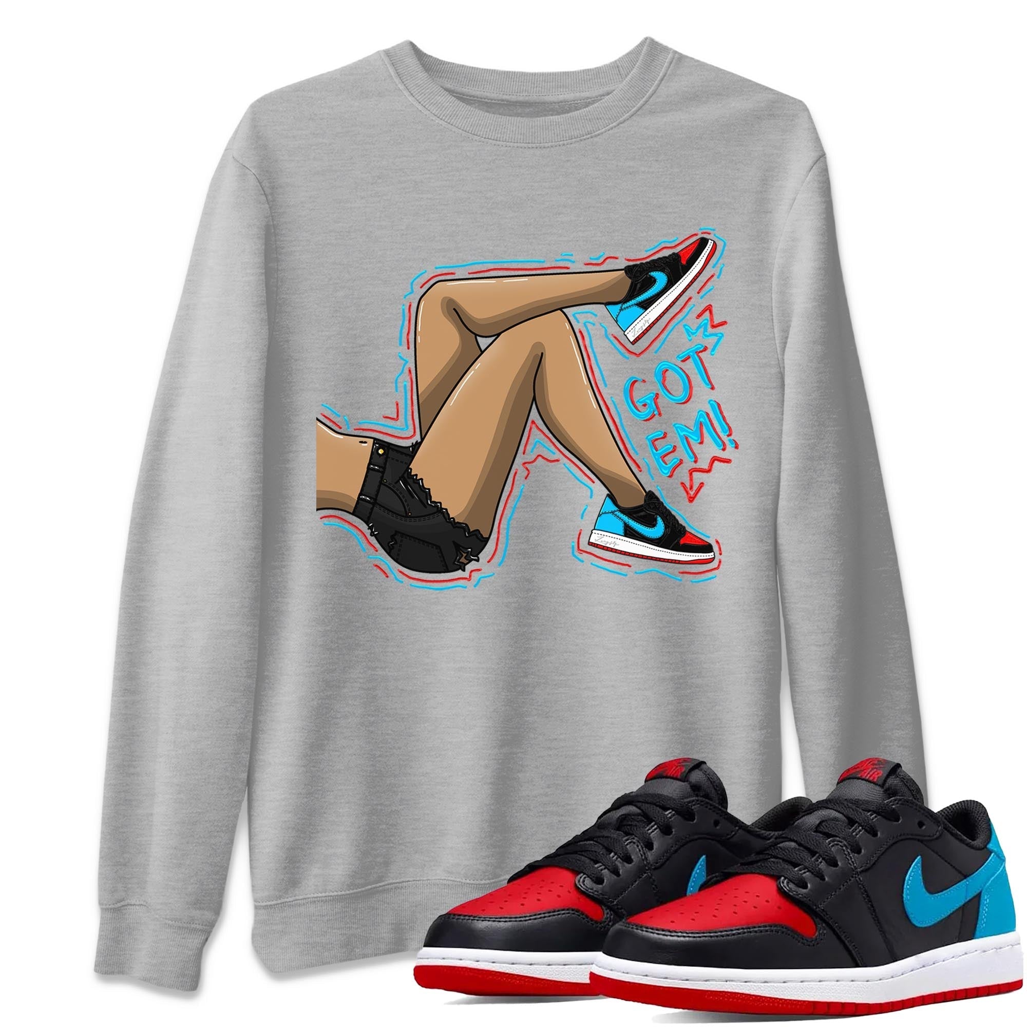 Got Em Legs snkmatch Tee - Air Jordan 1 UNC to Chicago