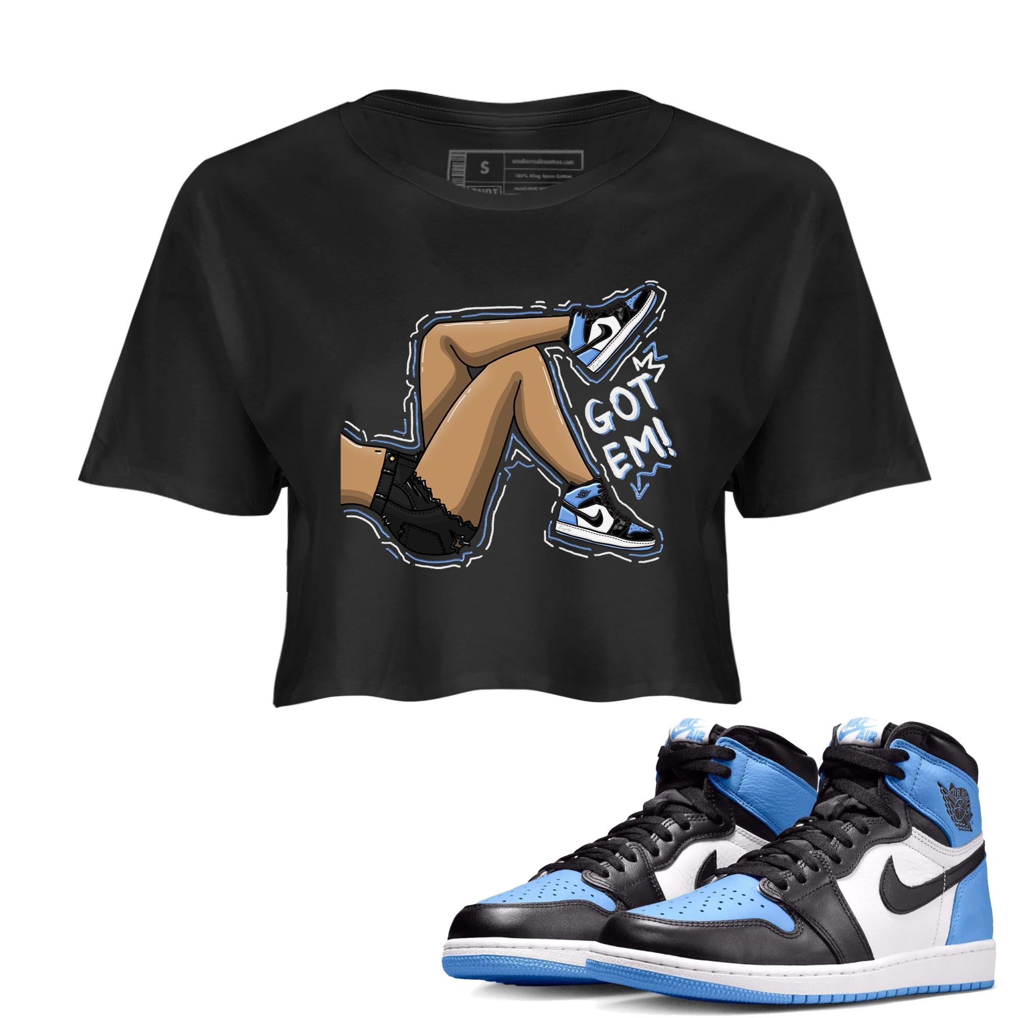 Got Em Legs snkmatch Women's Top - Air Jordan 1 UNC Toe