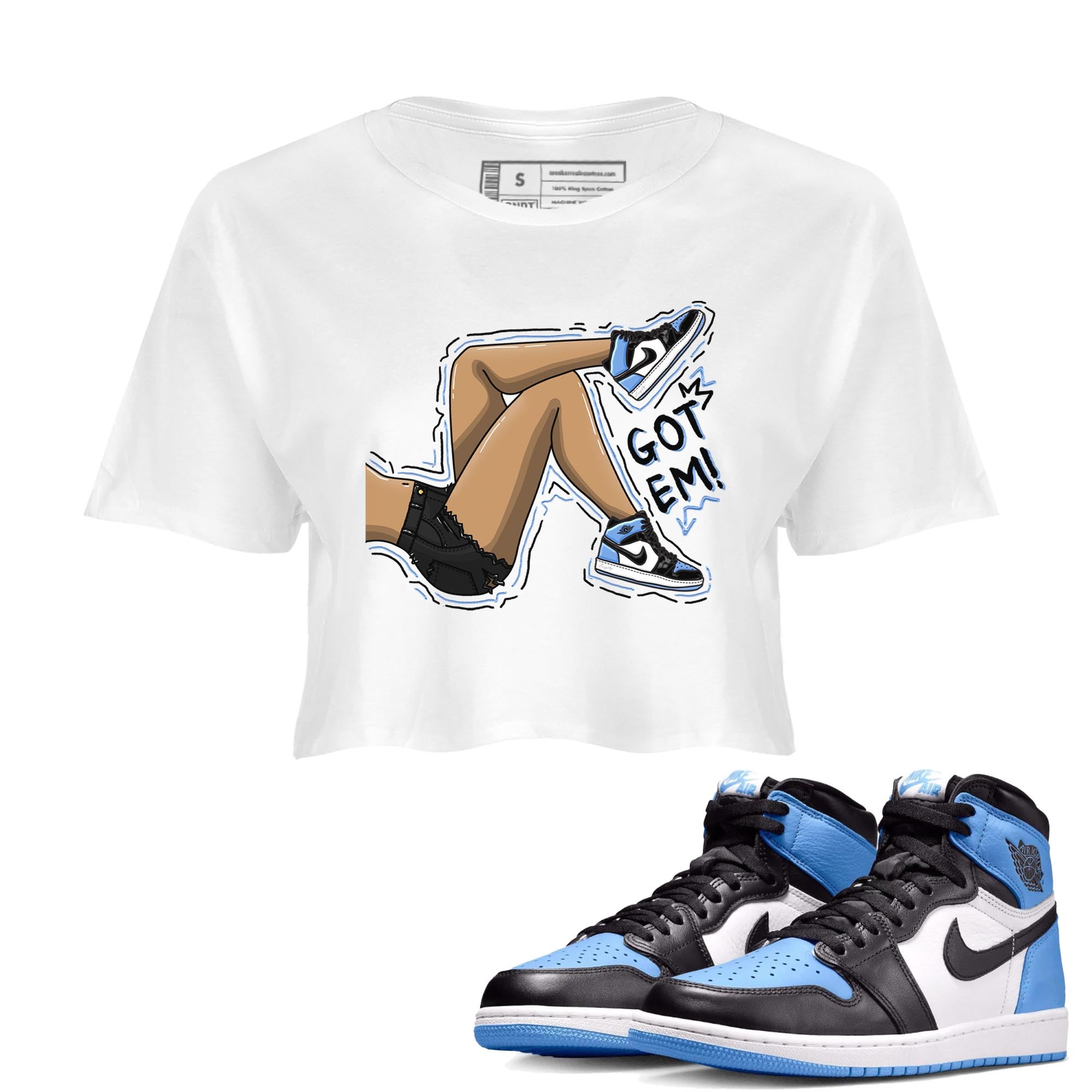 Got Em Legs snkmatch Women's Top - Air Jordan 1 UNC Toe