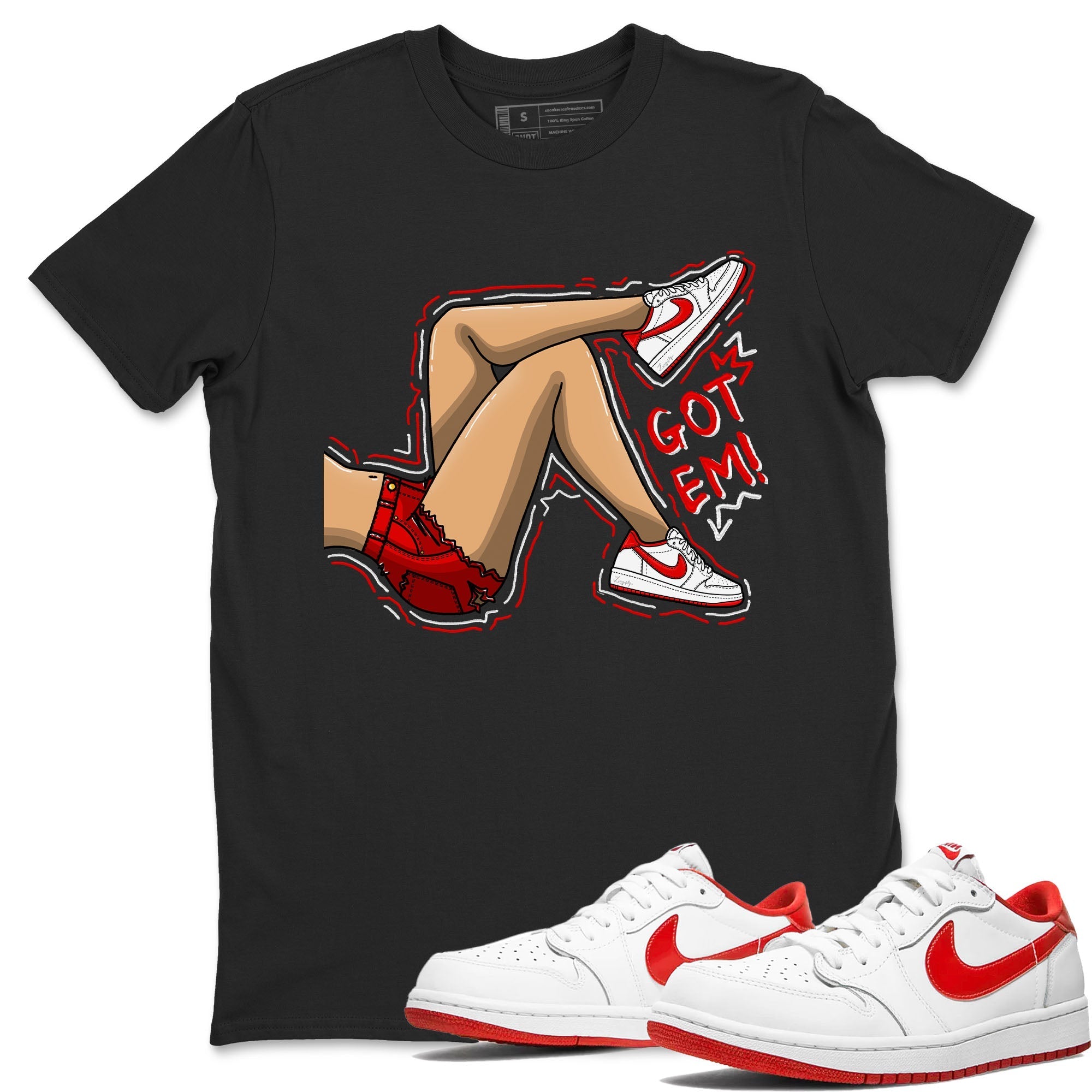 Got Em Legs snkmatch Tee - Air Jordan 1 University Red