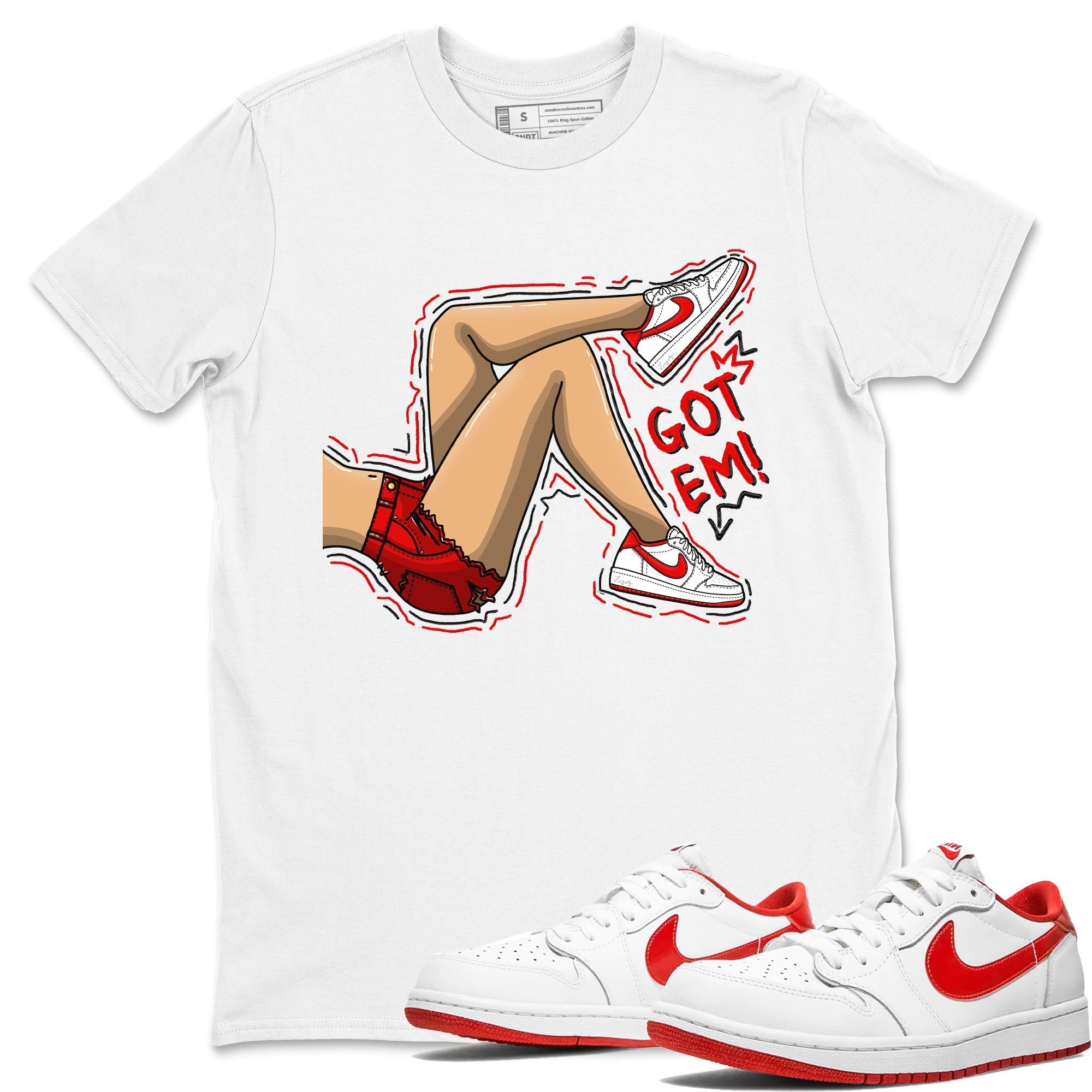 Got Em Legs snkmatch Tee - Air Jordan 1 University Red