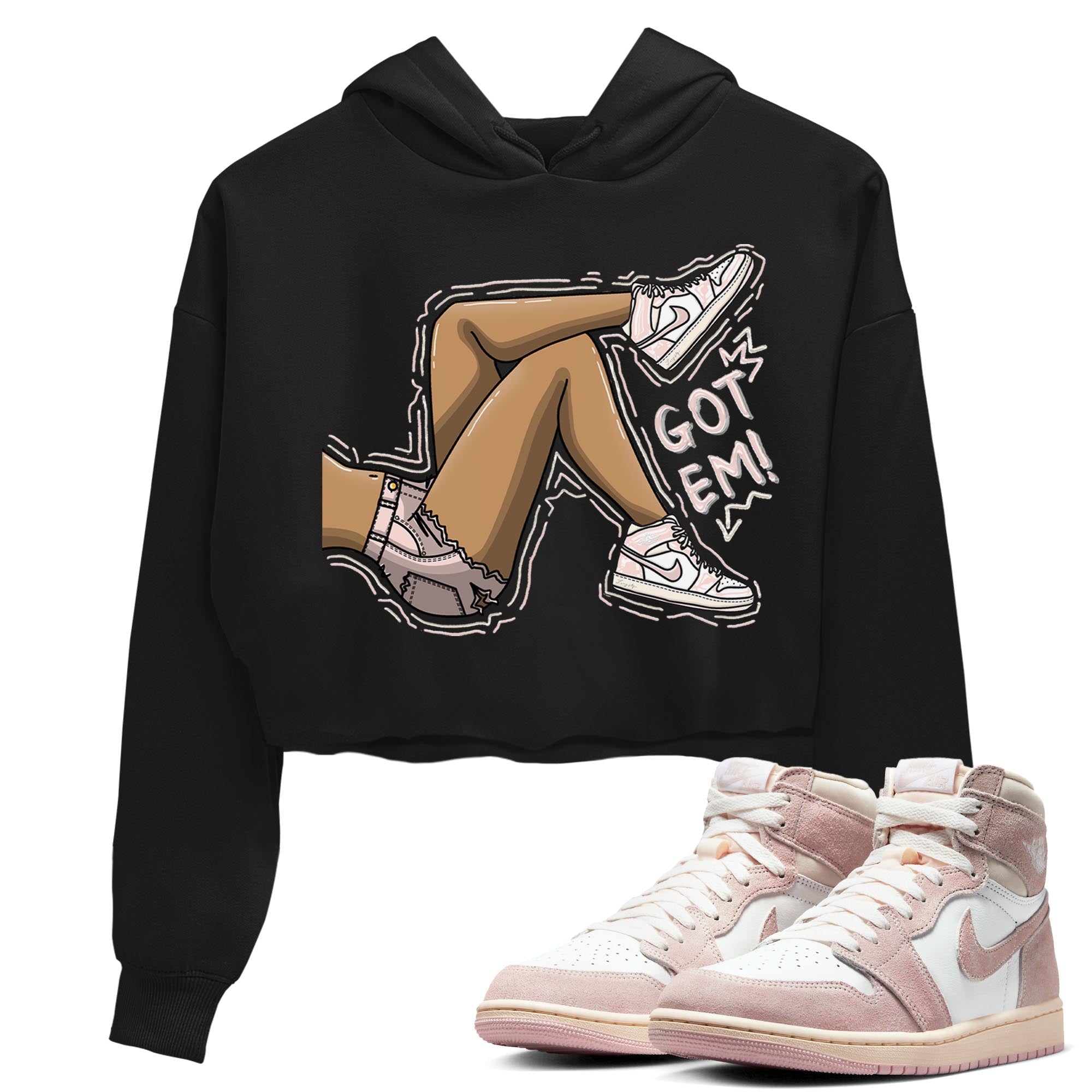 Got Em Legs Women's Tops - Air Jordan 1 Washed Pink