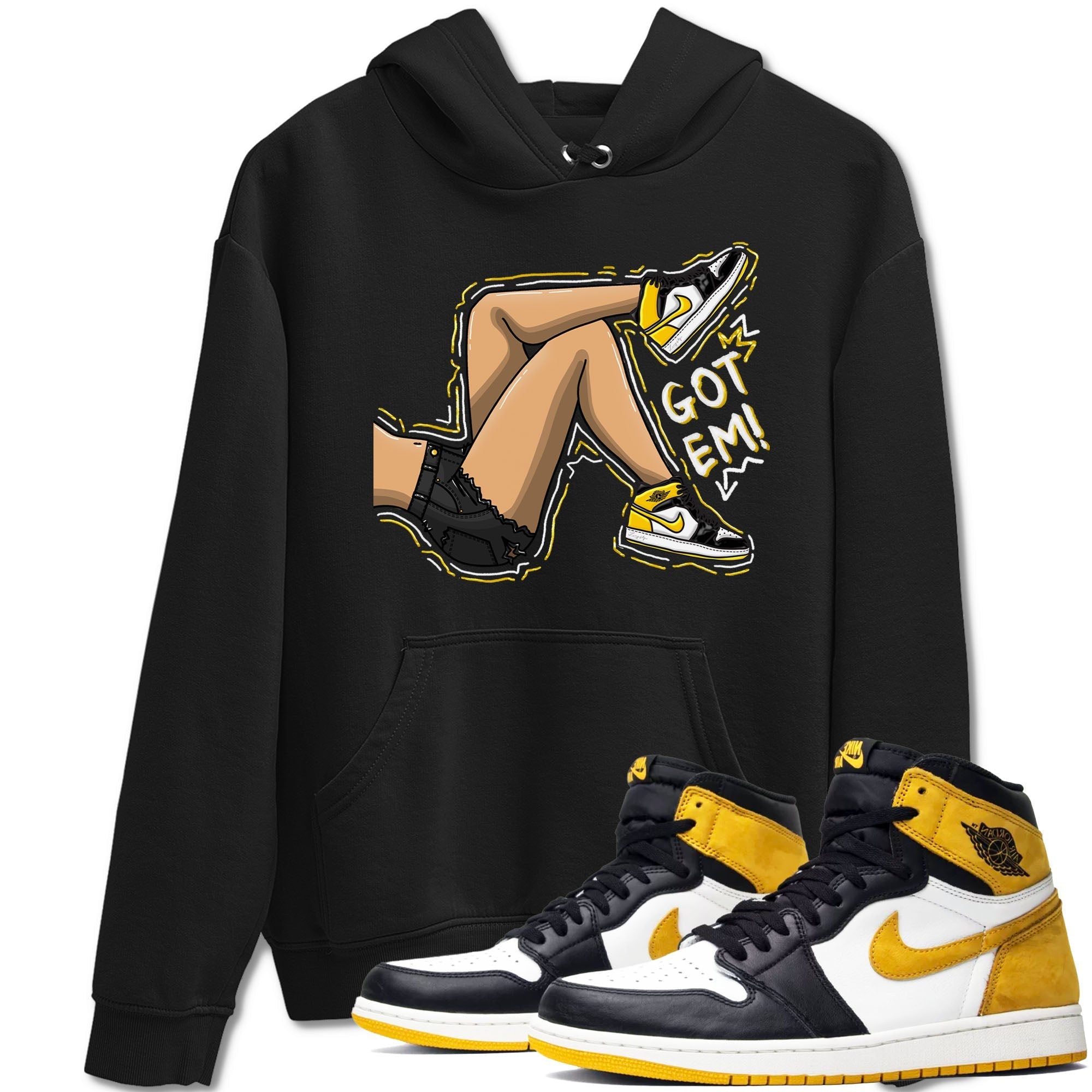 Got Em Legs snkmatch Tees - Air Jordan 1 Yellow Ochre