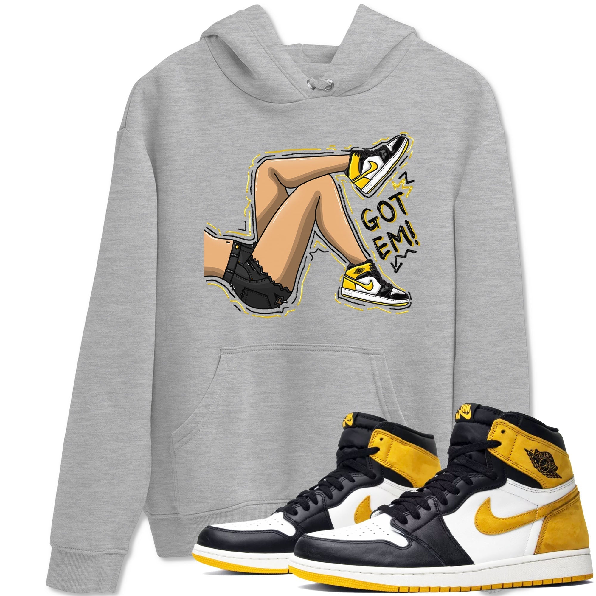 Got Em Legs snkmatch Tees - Air Jordan 1 Yellow Ochre