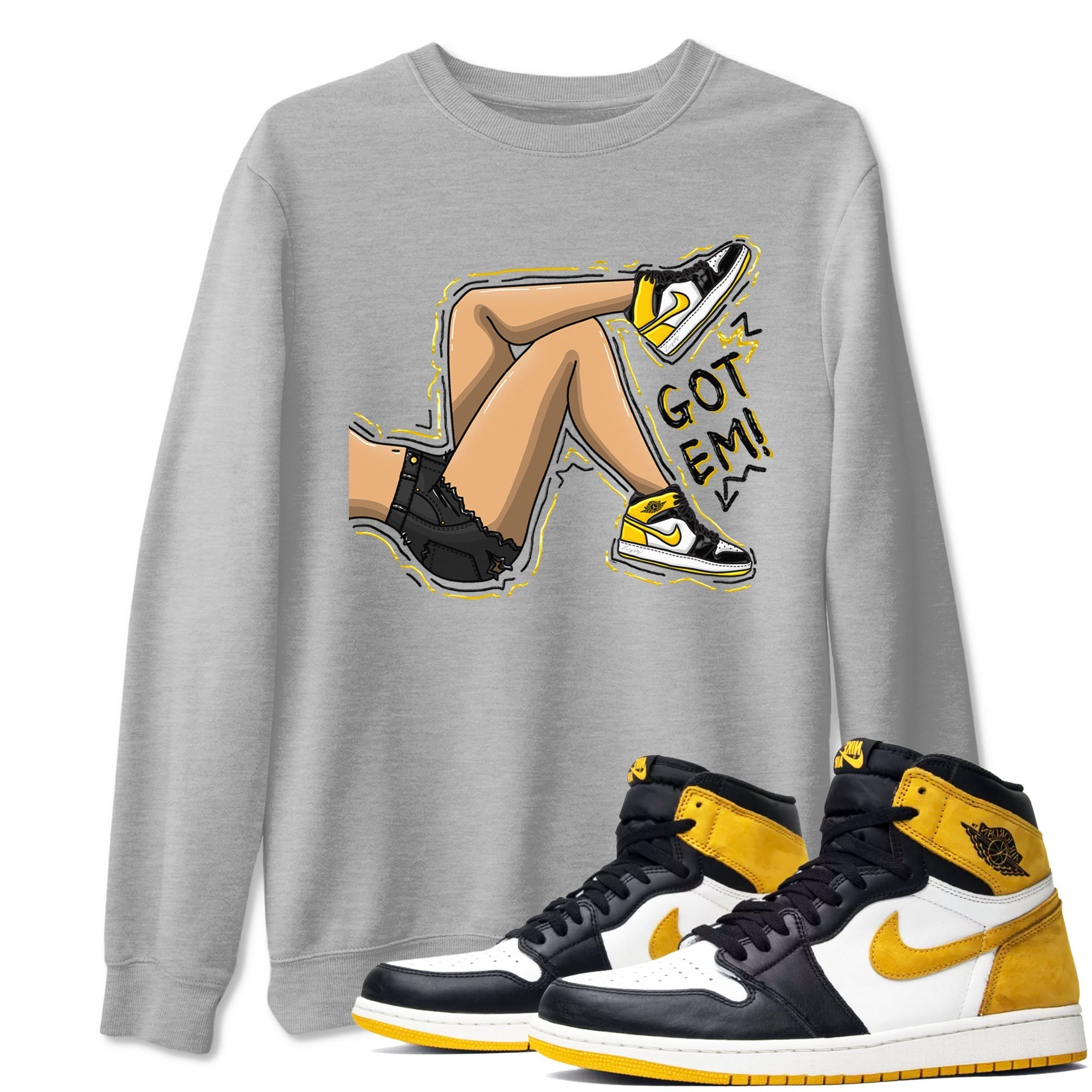 Got Em Legs snkmatch Tees - Air Jordan 1 Yellow Ochre
