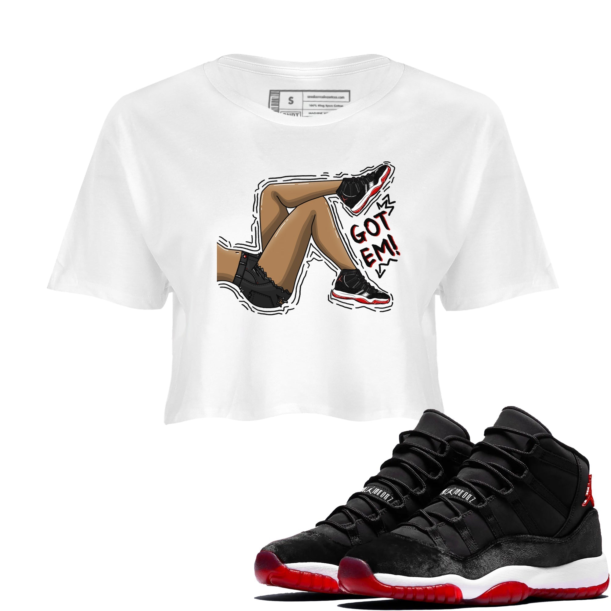 Got Em Legs snkmatch Women's Top - Air Jordan 11 Bred Velvet