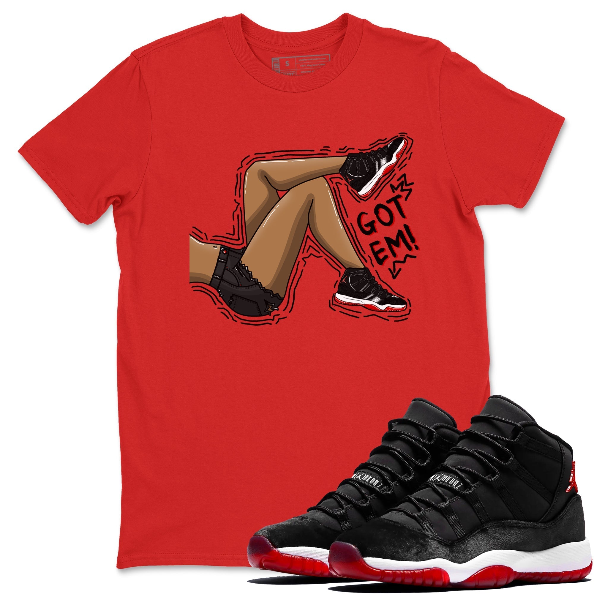 Got Em Legs snkmatch Tees - Air Jordan 11 Bred Velvet