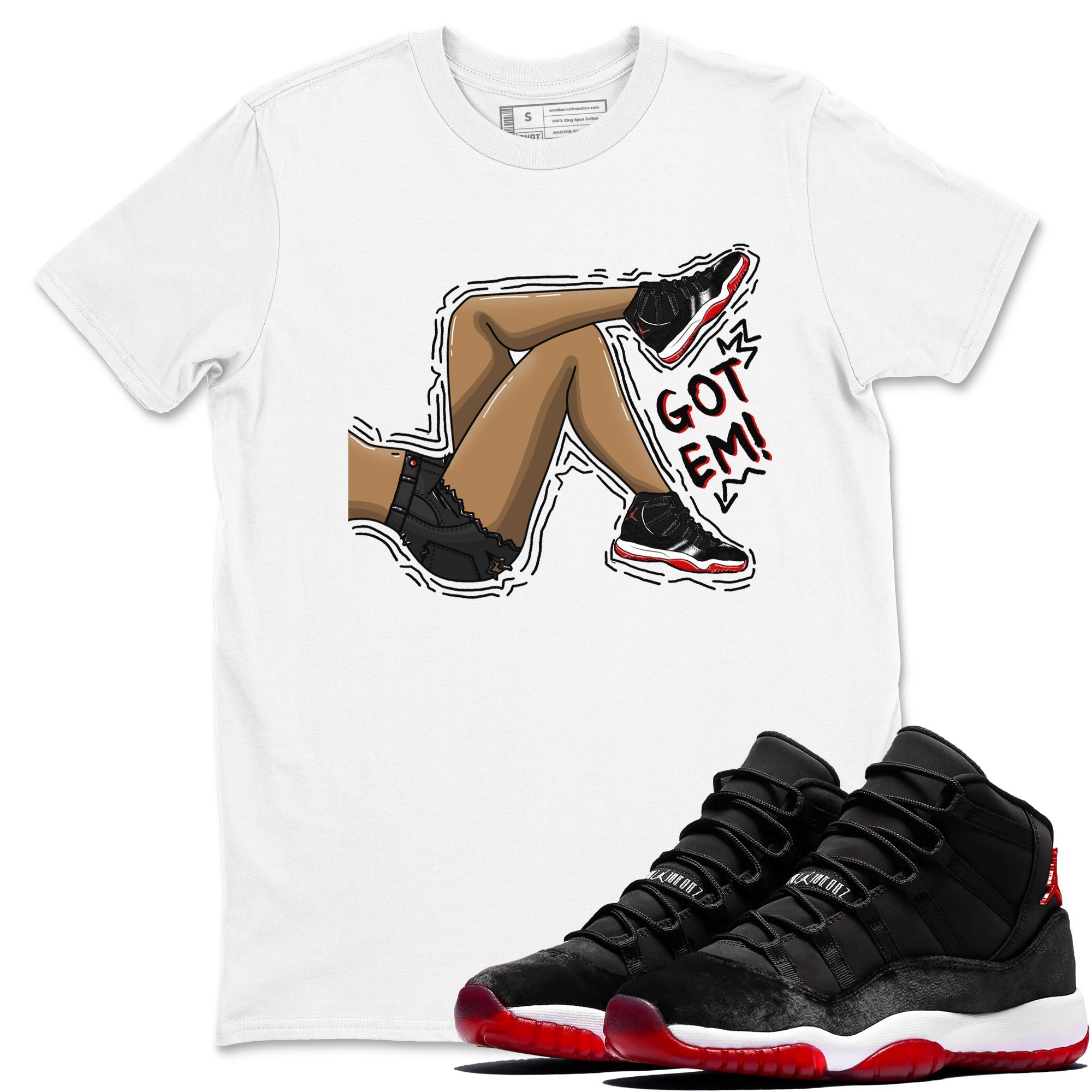 Got Em Legs snkmatch Tees - Air Jordan 11 Bred Velvet