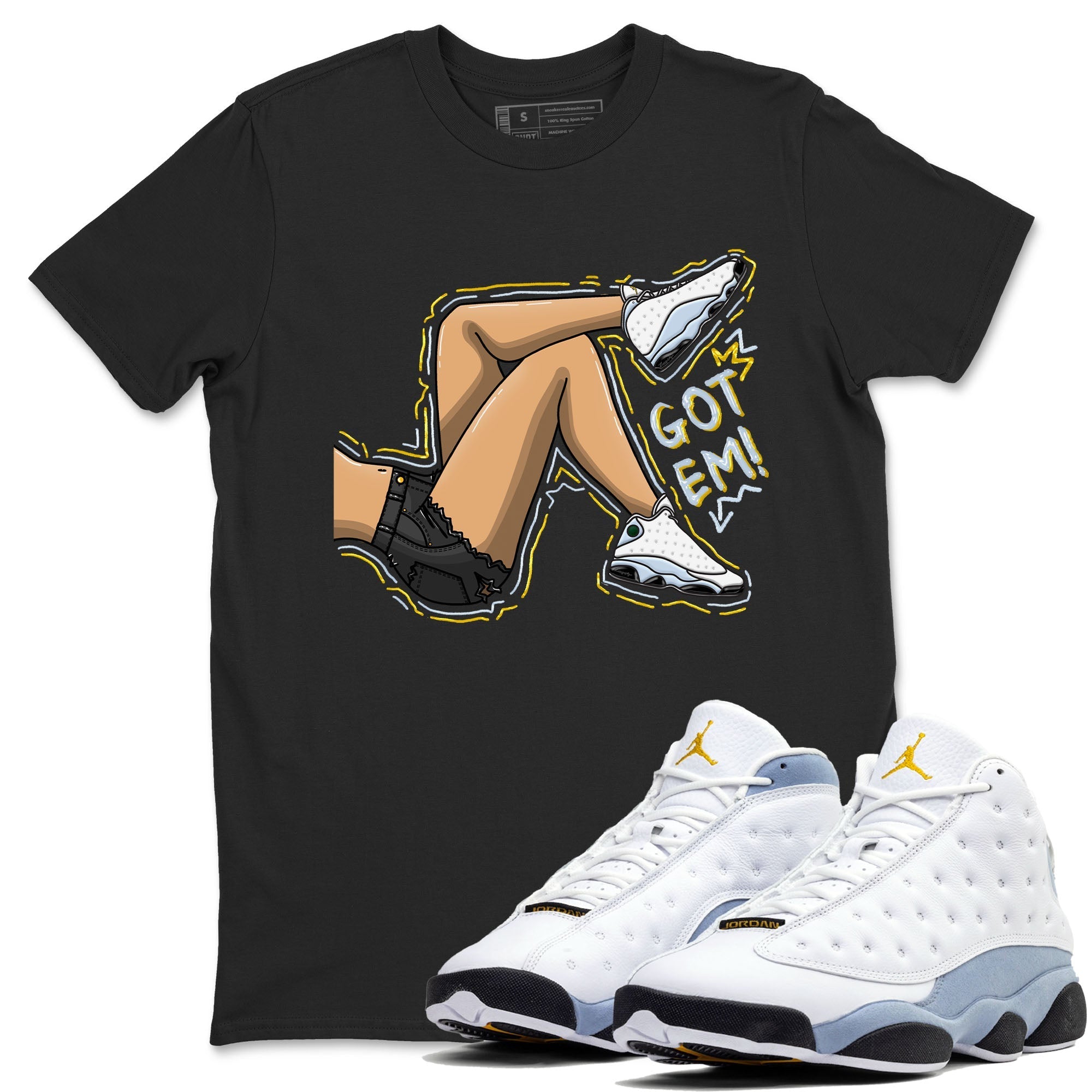 Got Em Legs snkmatch Tees - Air Jordan 13 Blue Grey